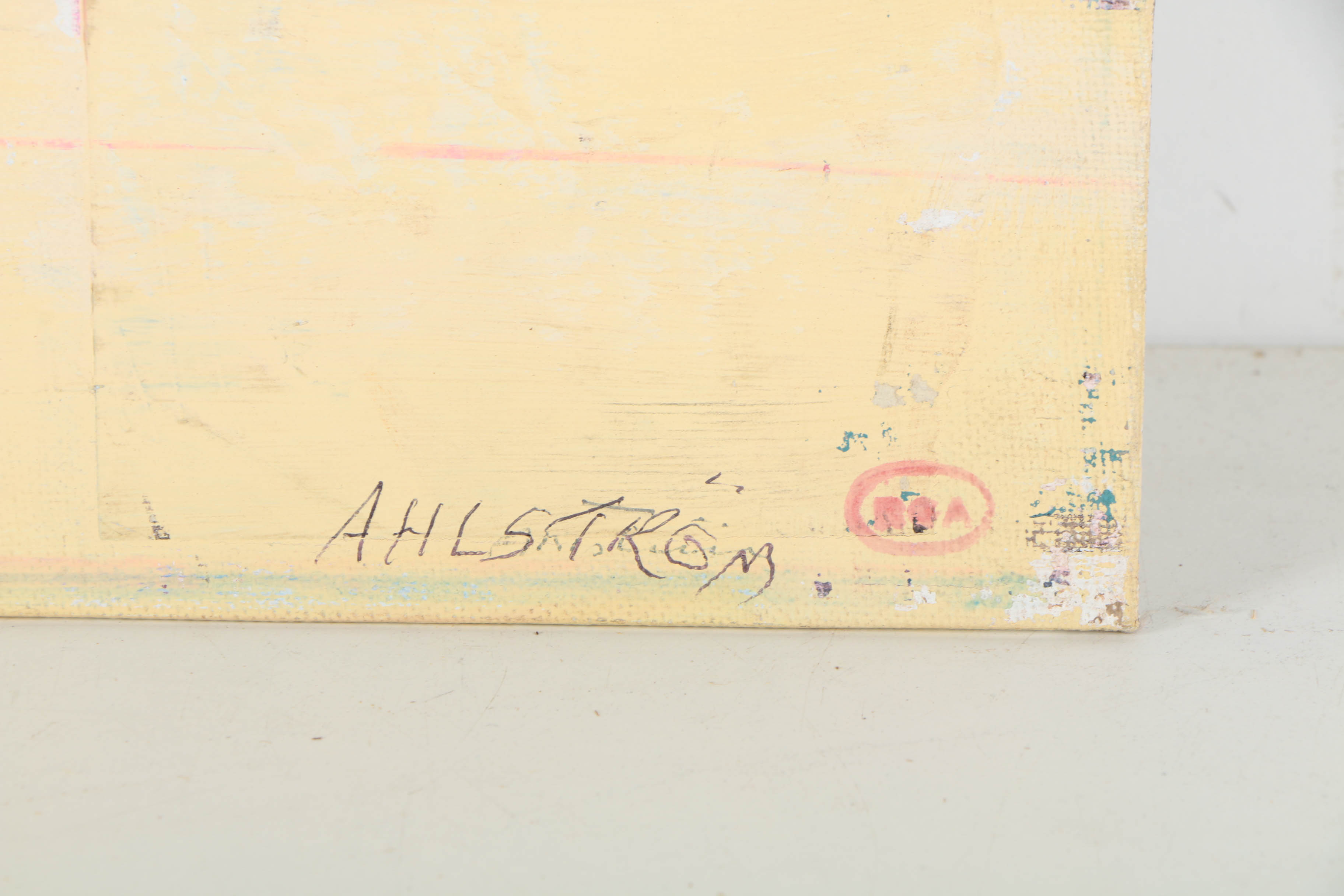 Collection of Ronald Ahlström Abstract Compositions on Canvas Boards