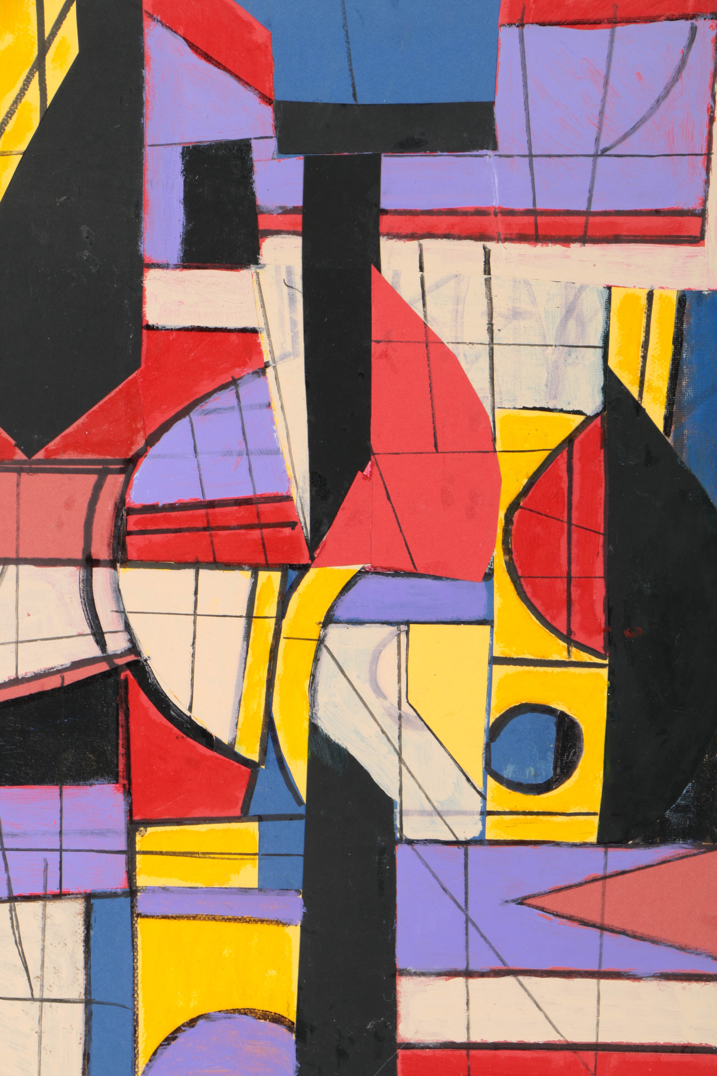 Assortment of Ronald Ahlström Abstract Mixed Media Compositions on Canvas Boards