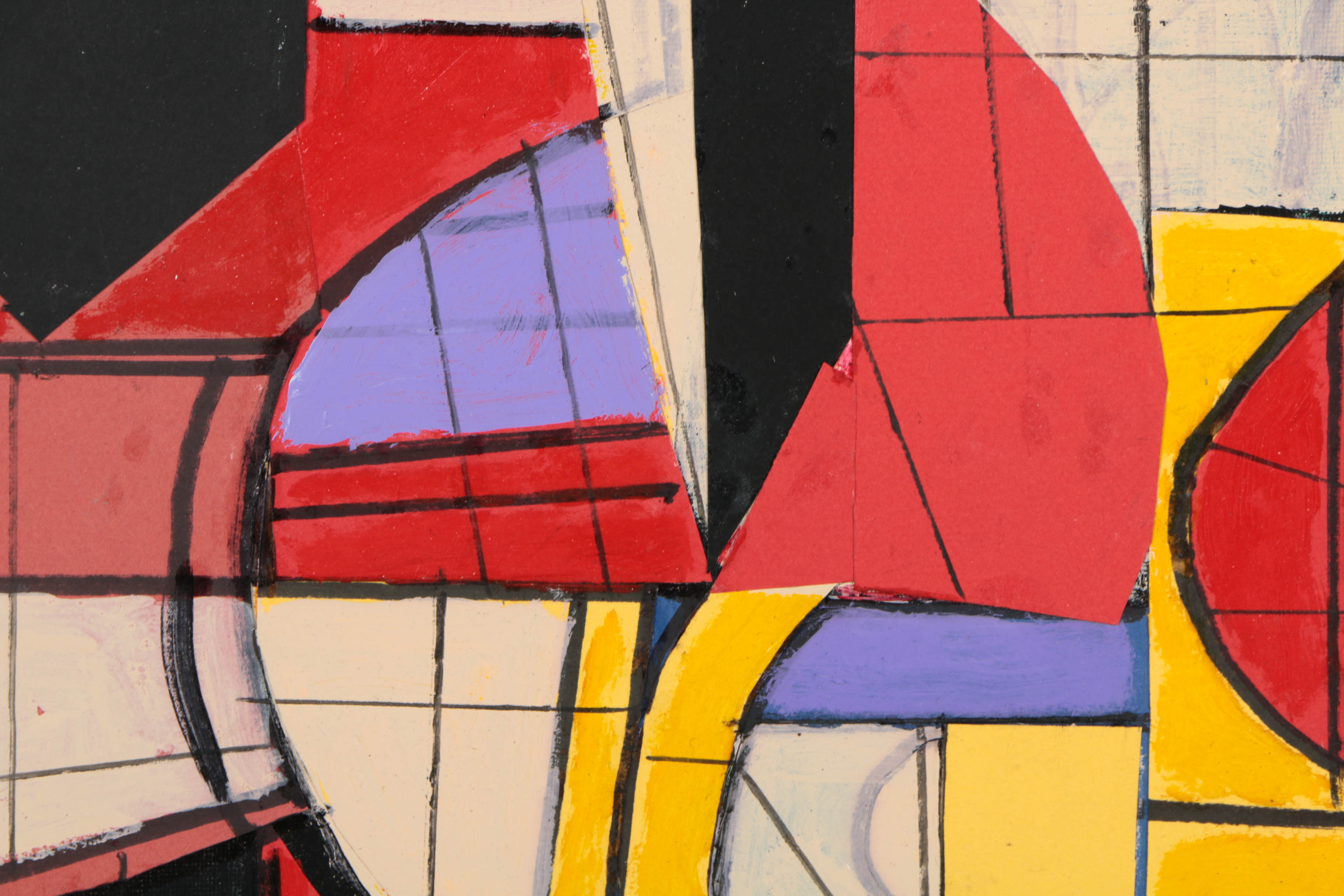 Assortment of Ronald Ahlström Abstract Mixed Media Compositions on Canvas Boards