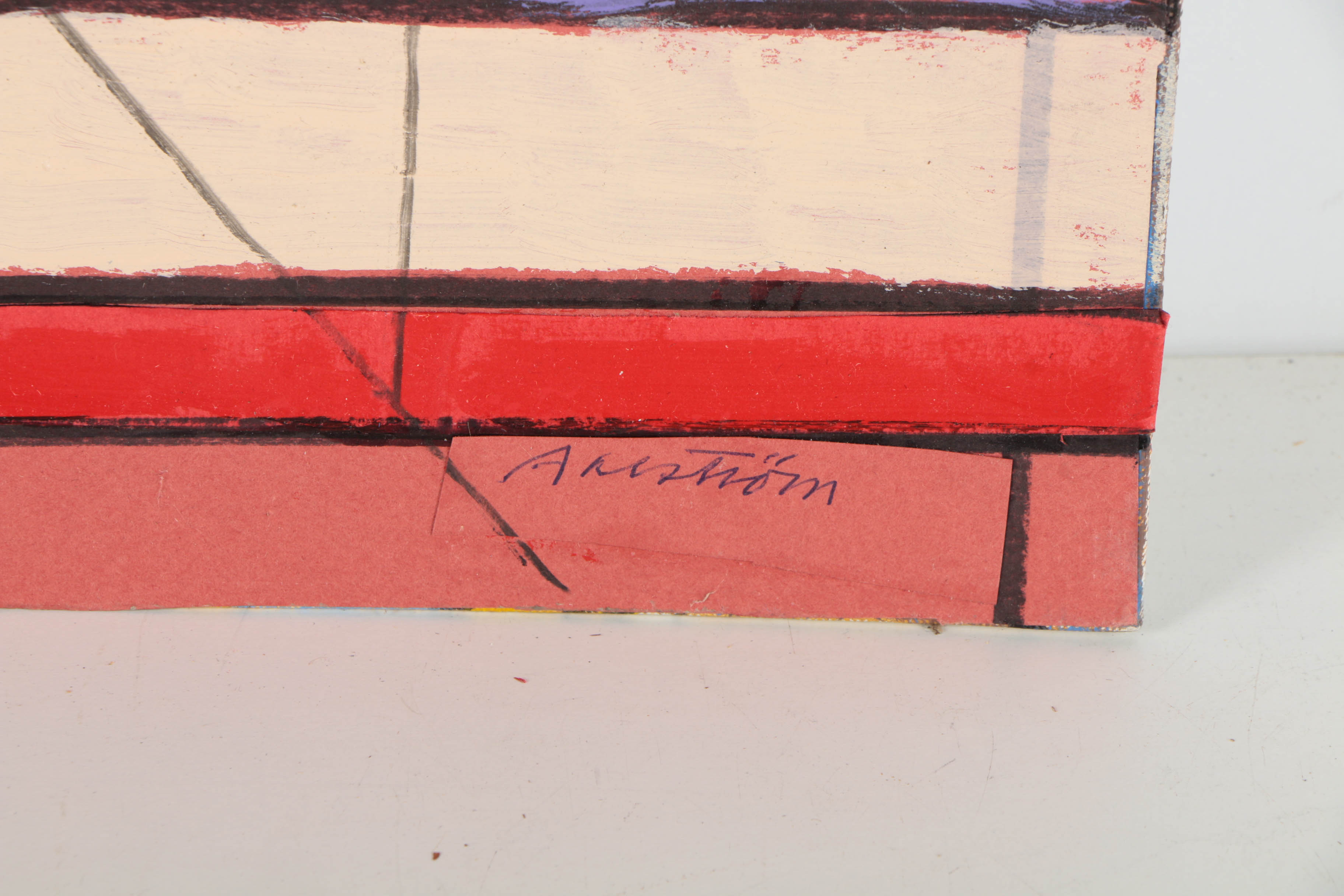 Assortment of Ronald Ahlström Abstract Mixed Media Compositions on Canvas Boards