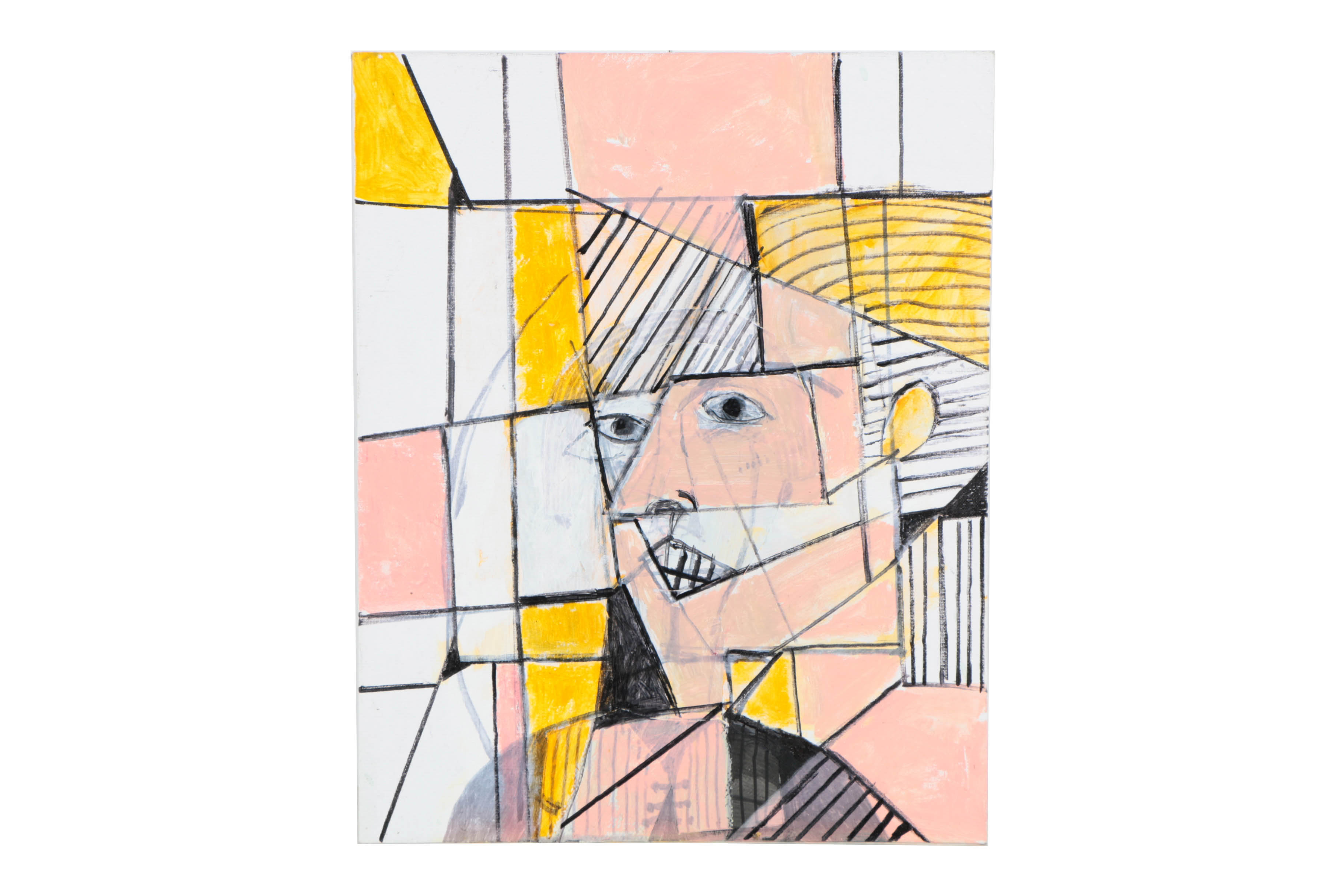 Assortment of Ronald Ahlström Abstract Mixed Media Compositions on Canvas Boards