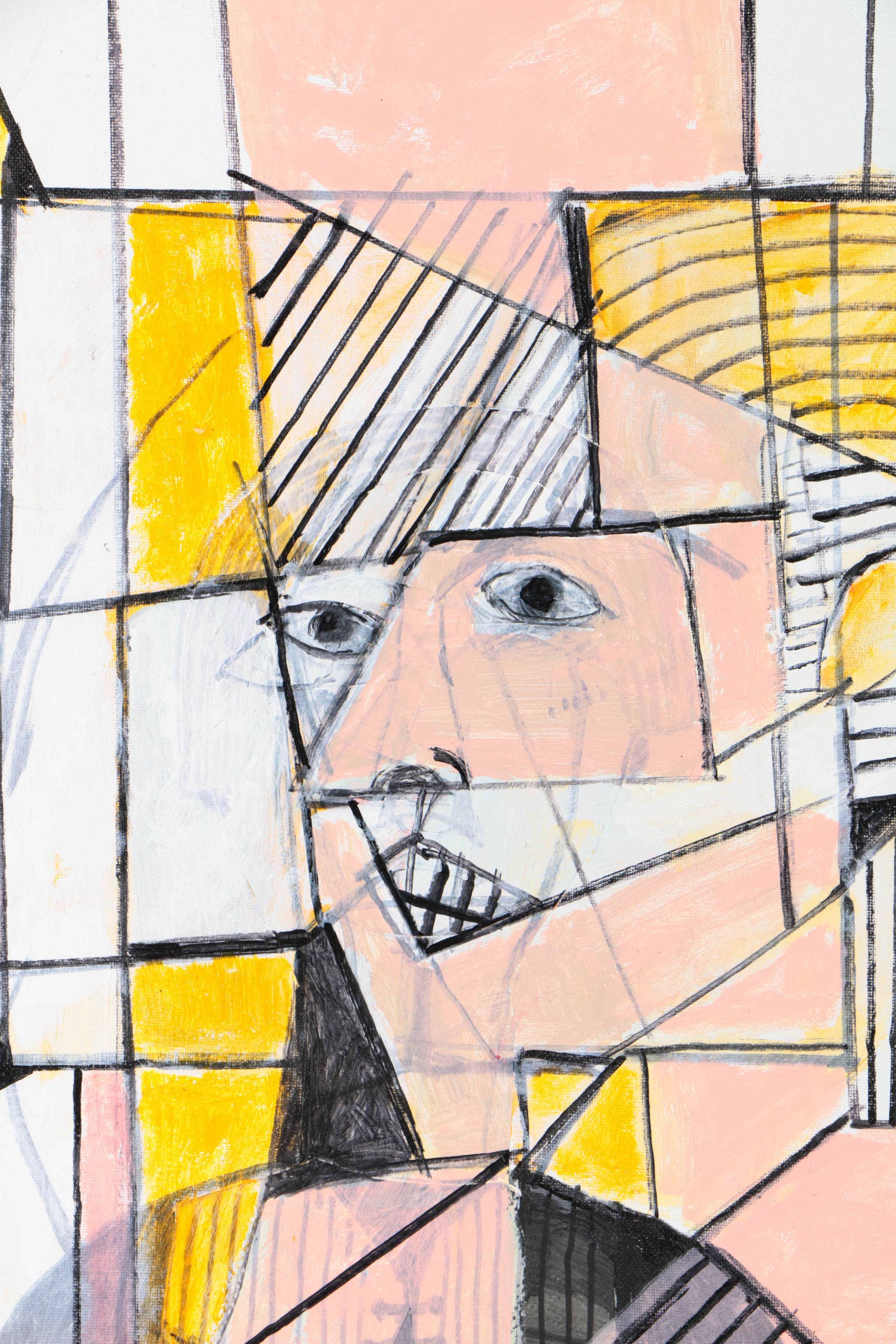 Assortment of Ronald Ahlström Abstract Mixed Media Compositions on Canvas Boards