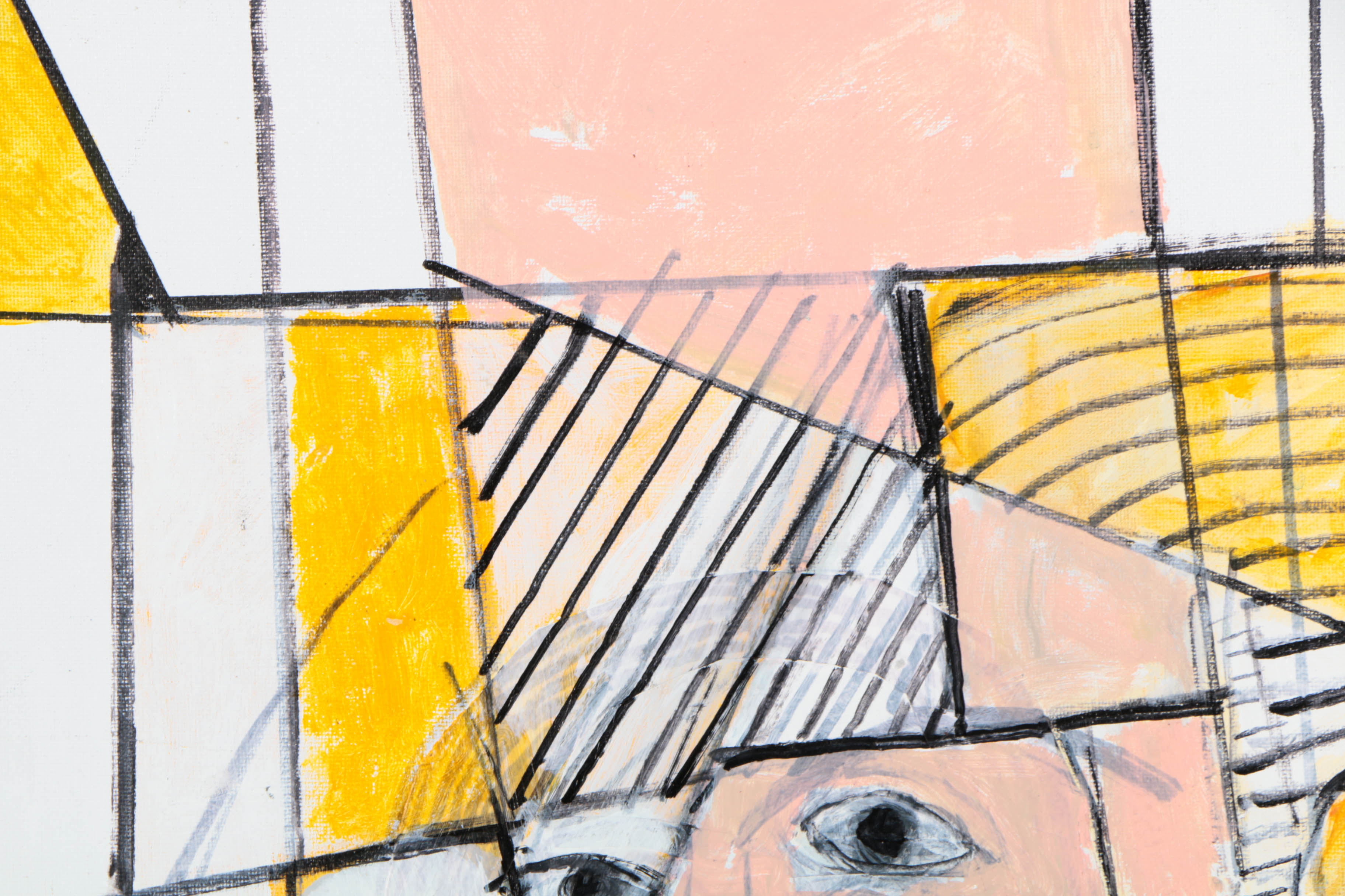 Assortment of Ronald Ahlström Abstract Mixed Media Compositions on Canvas Boards