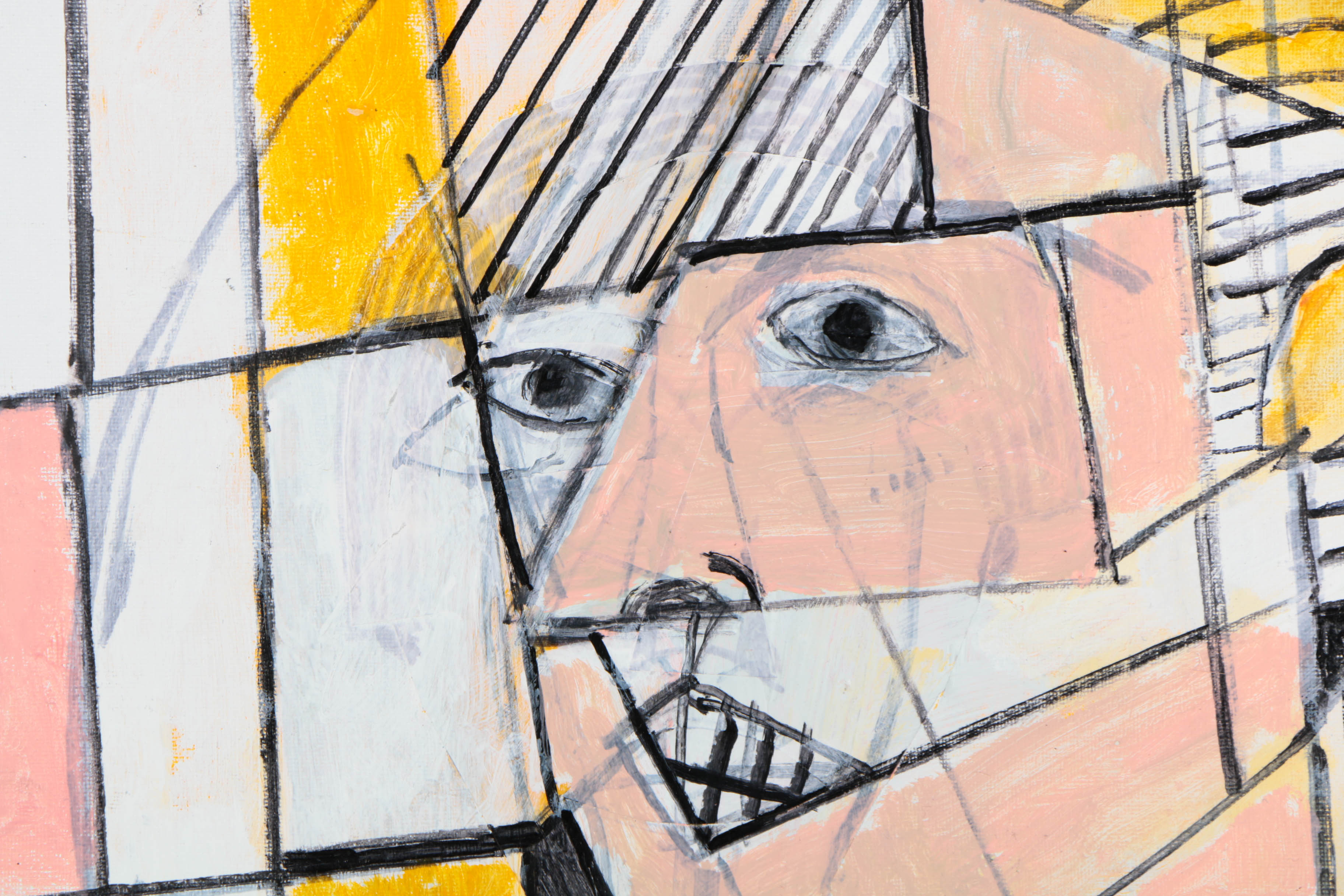 Assortment of Ronald Ahlström Abstract Mixed Media Compositions on Canvas Boards