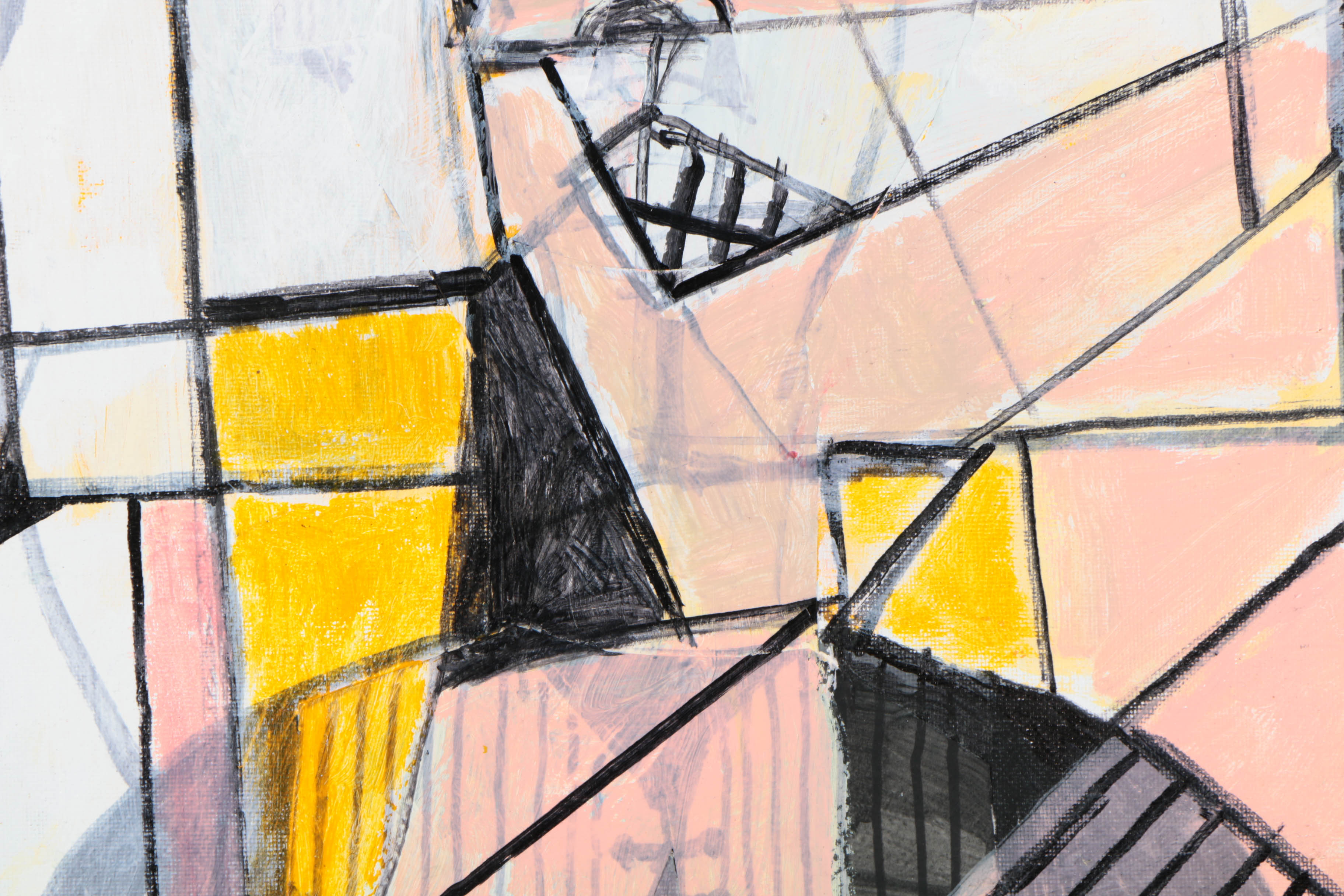 Assortment of Ronald Ahlström Abstract Mixed Media Compositions on Canvas Boards