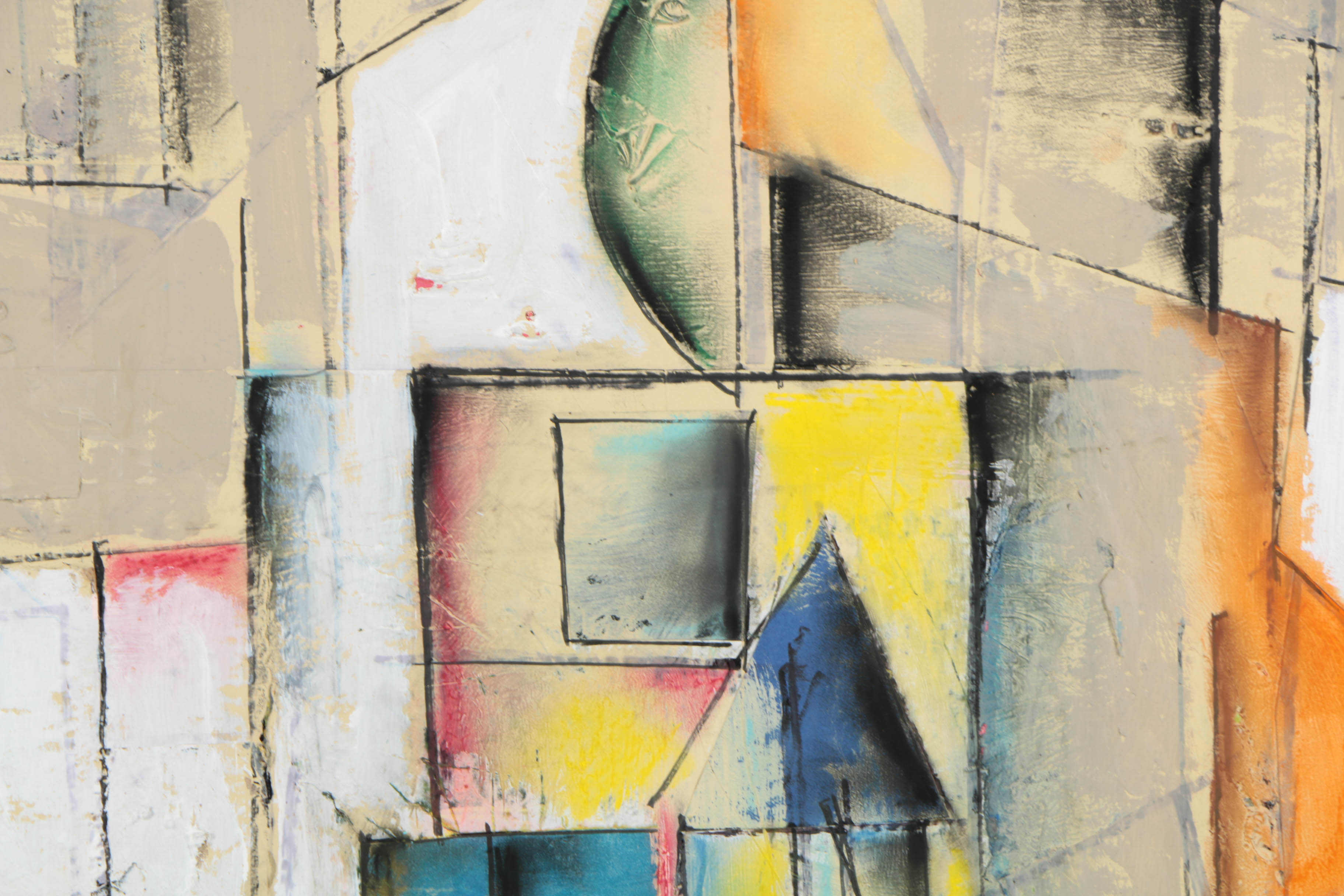 Assortment of Ronald Ahlström Abstract Mixed Media Compositions on Canvas Boards