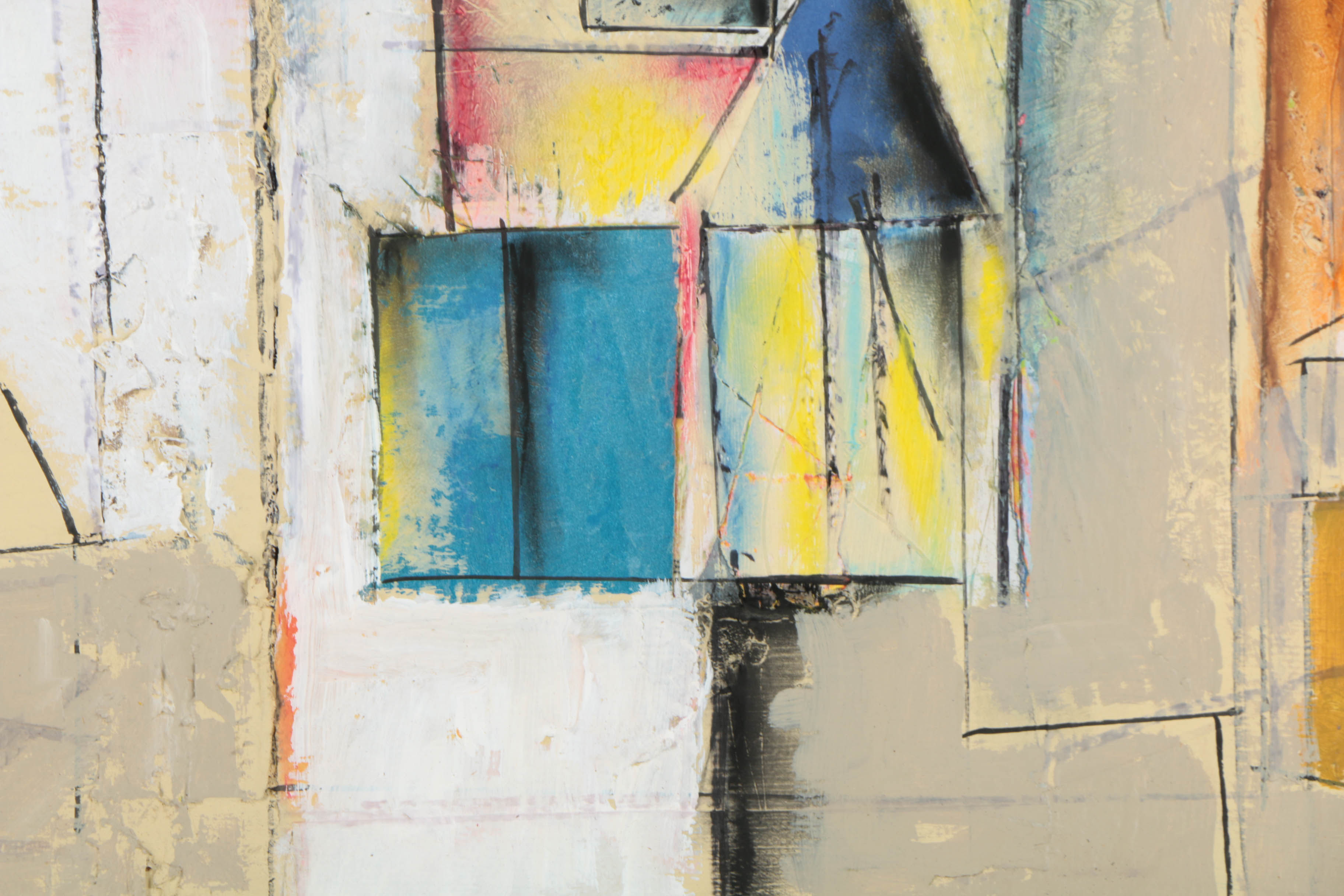 Assortment of Ronald Ahlström Abstract Mixed Media Compositions on Canvas Boards