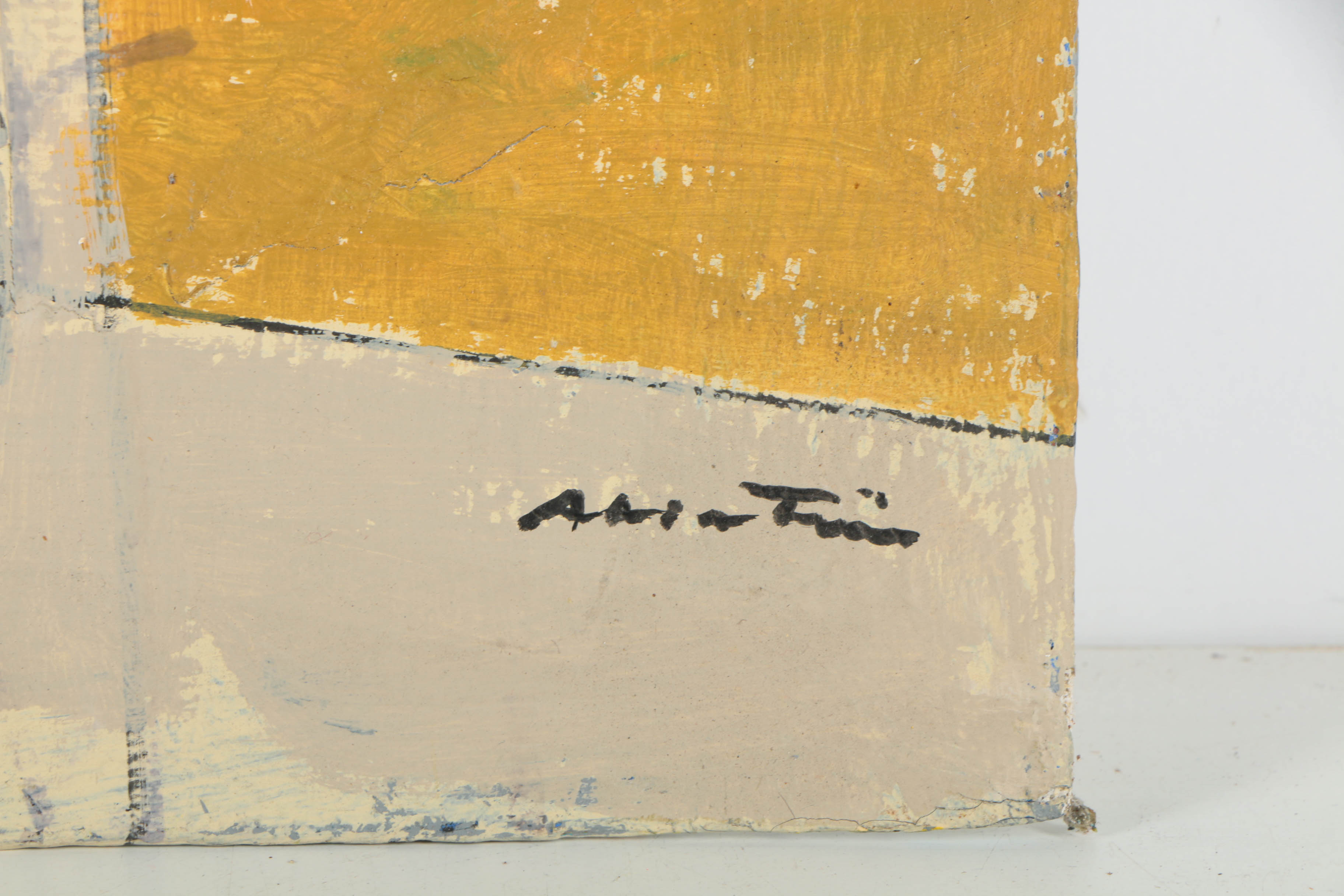 Assortment of Ronald Ahlström Abstract Mixed Media Compositions on Canvas Boards