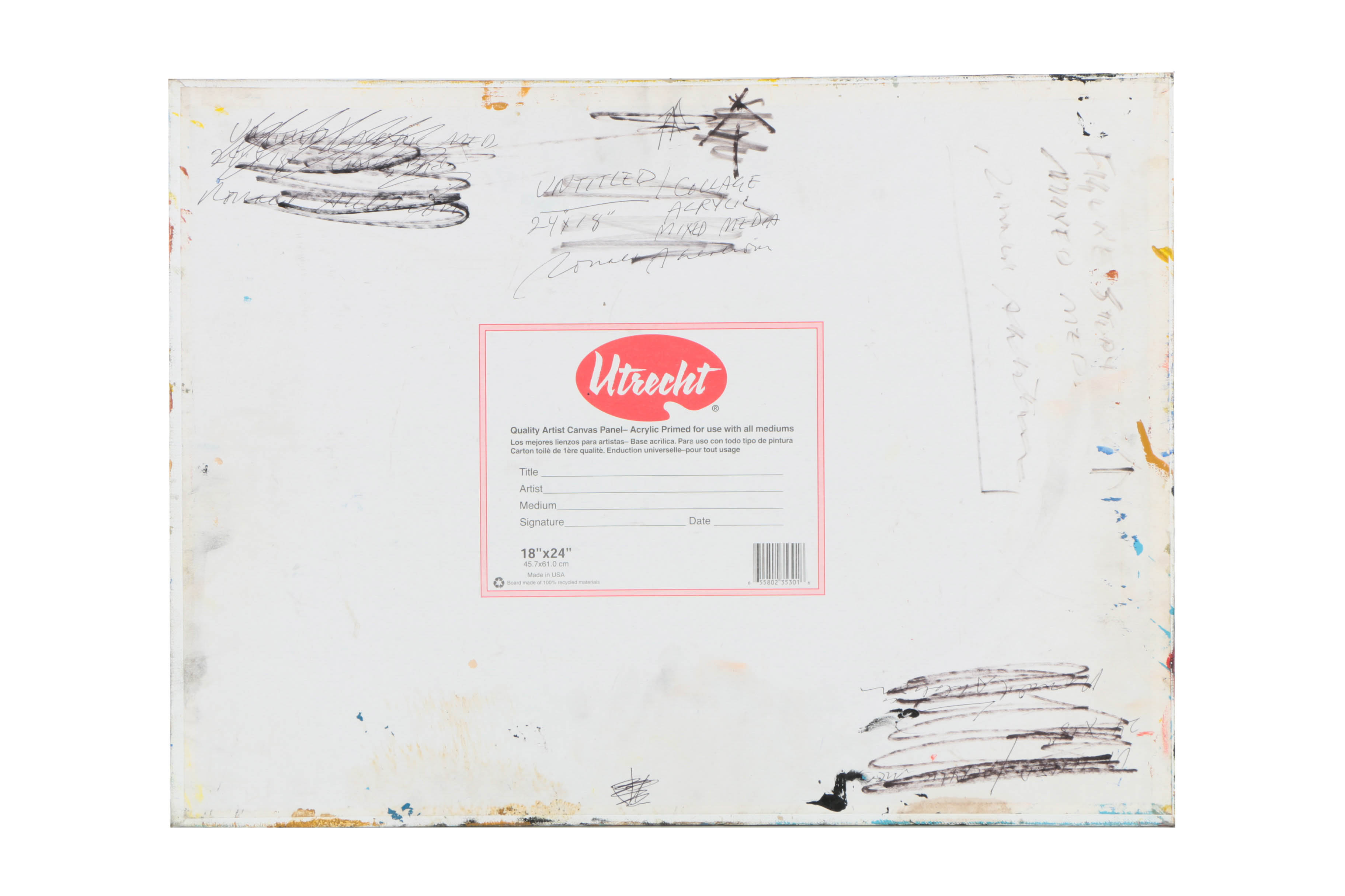 Assortment of Ronald Ahlström Abstract Mixed Media Compositions on Canvas Boards