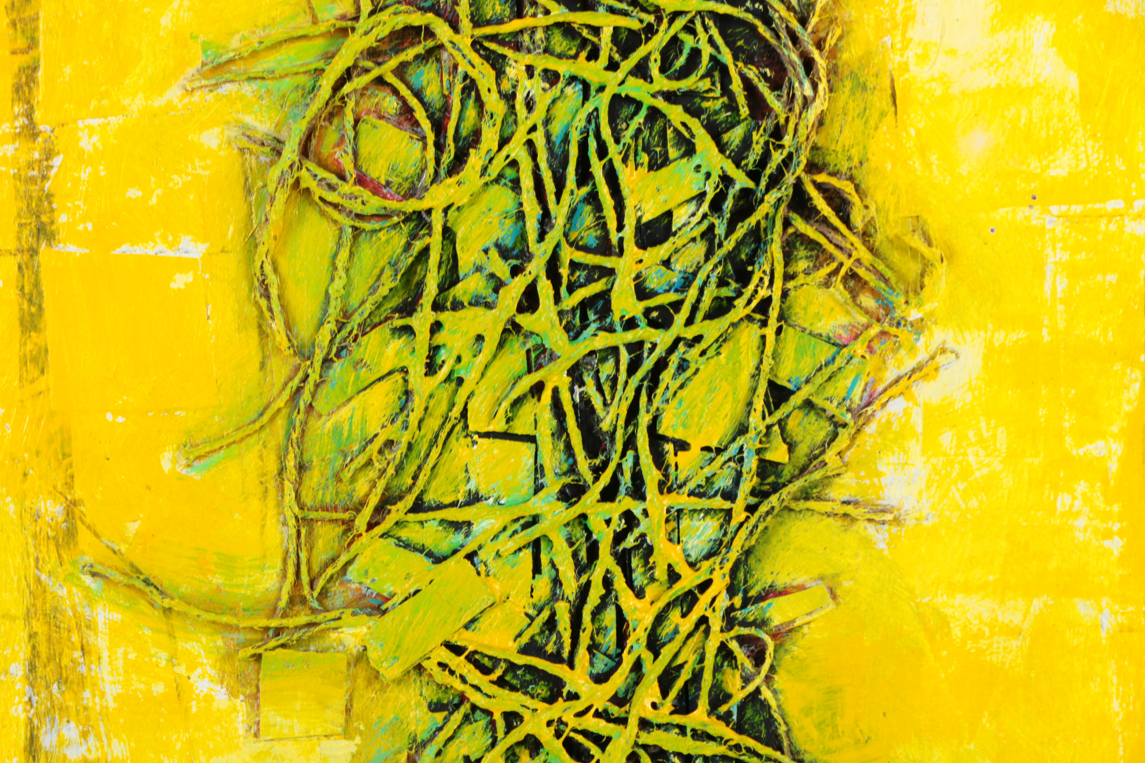 Ronald Ahlström Mixed Media Collage on Canvas "Untitled"