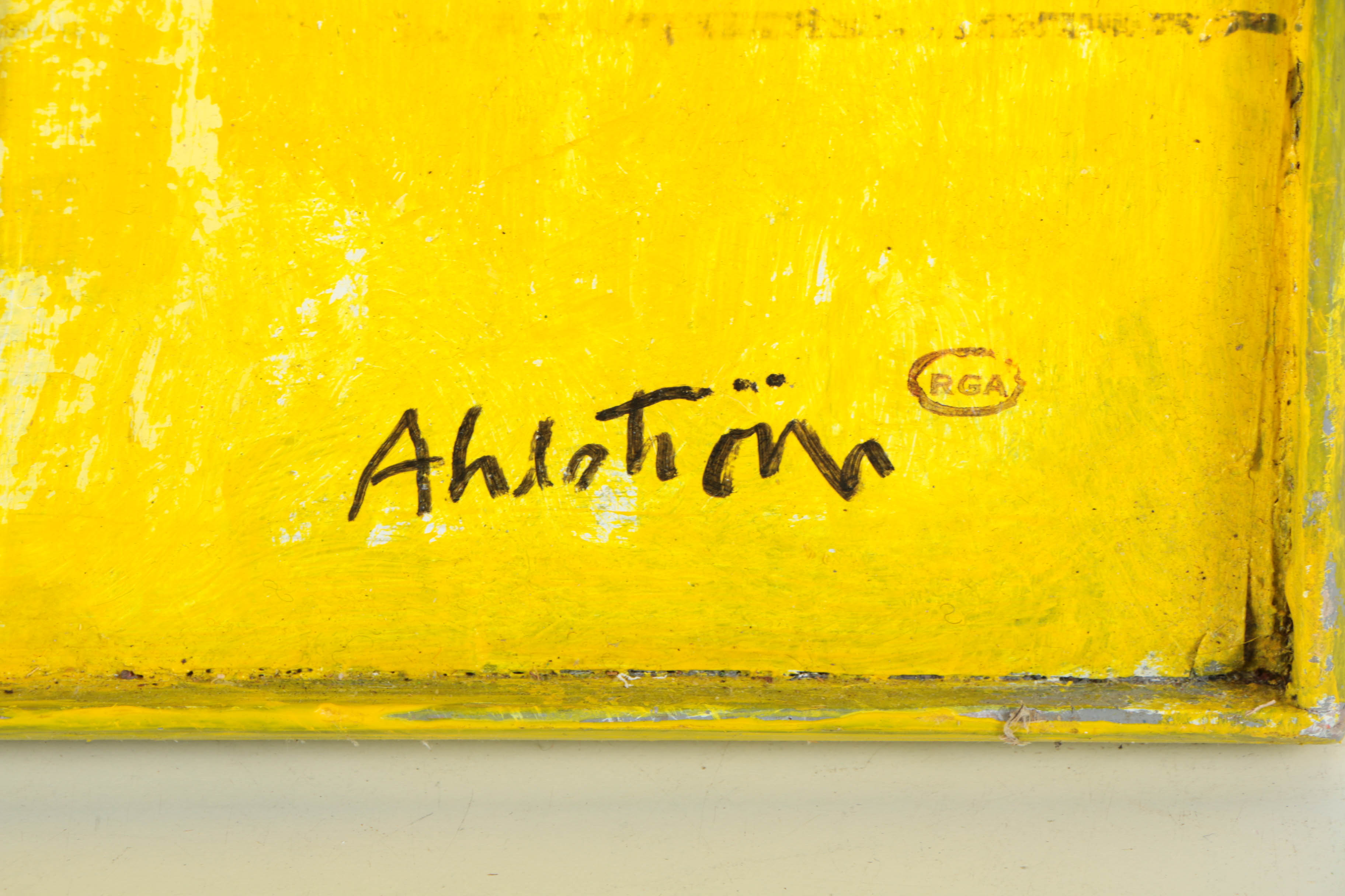 Ronald Ahlström Mixed Media Collage on Canvas "Untitled"