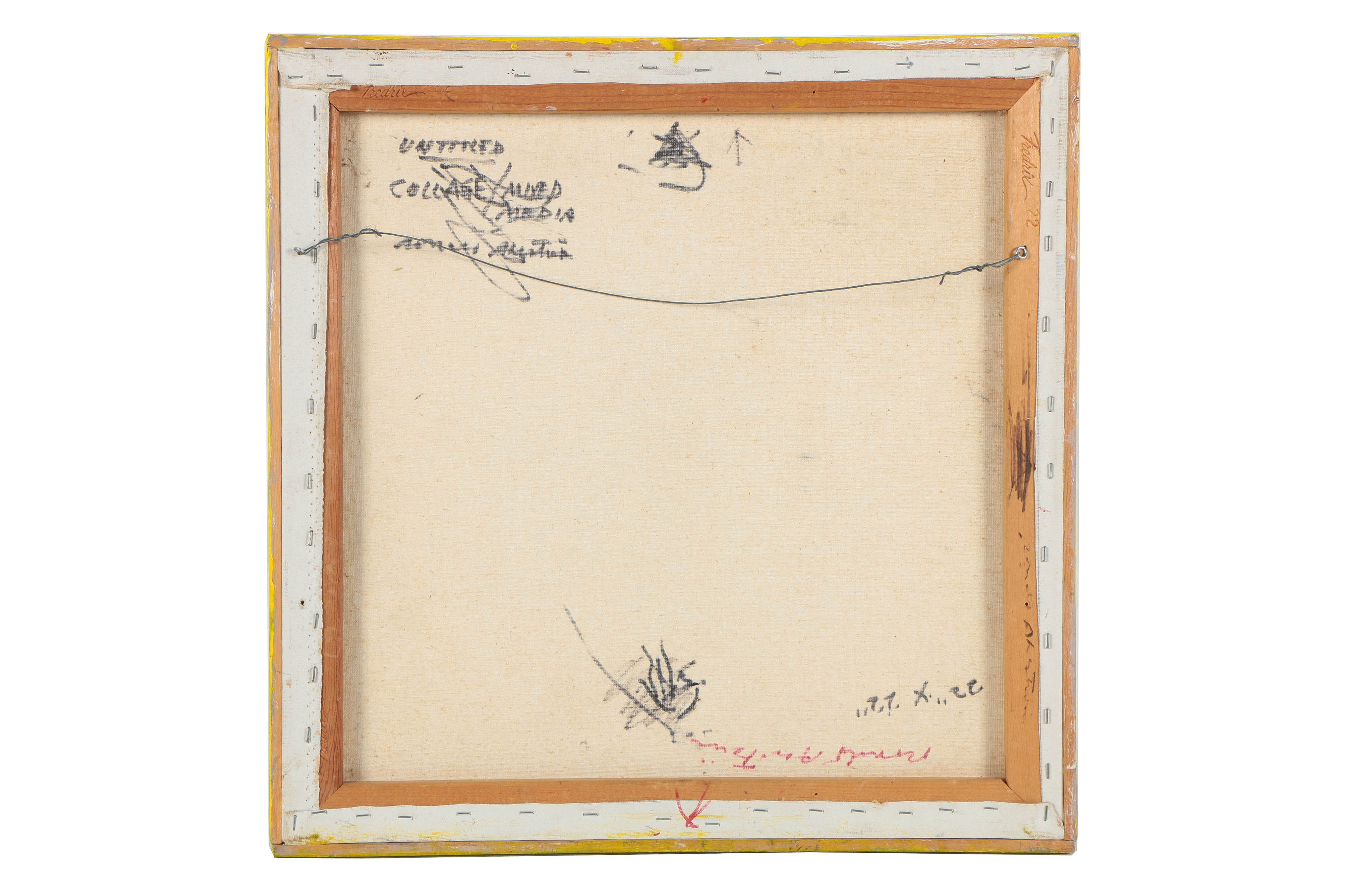 Ronald Ahlström Mixed Media Collage on Canvas "Untitled"