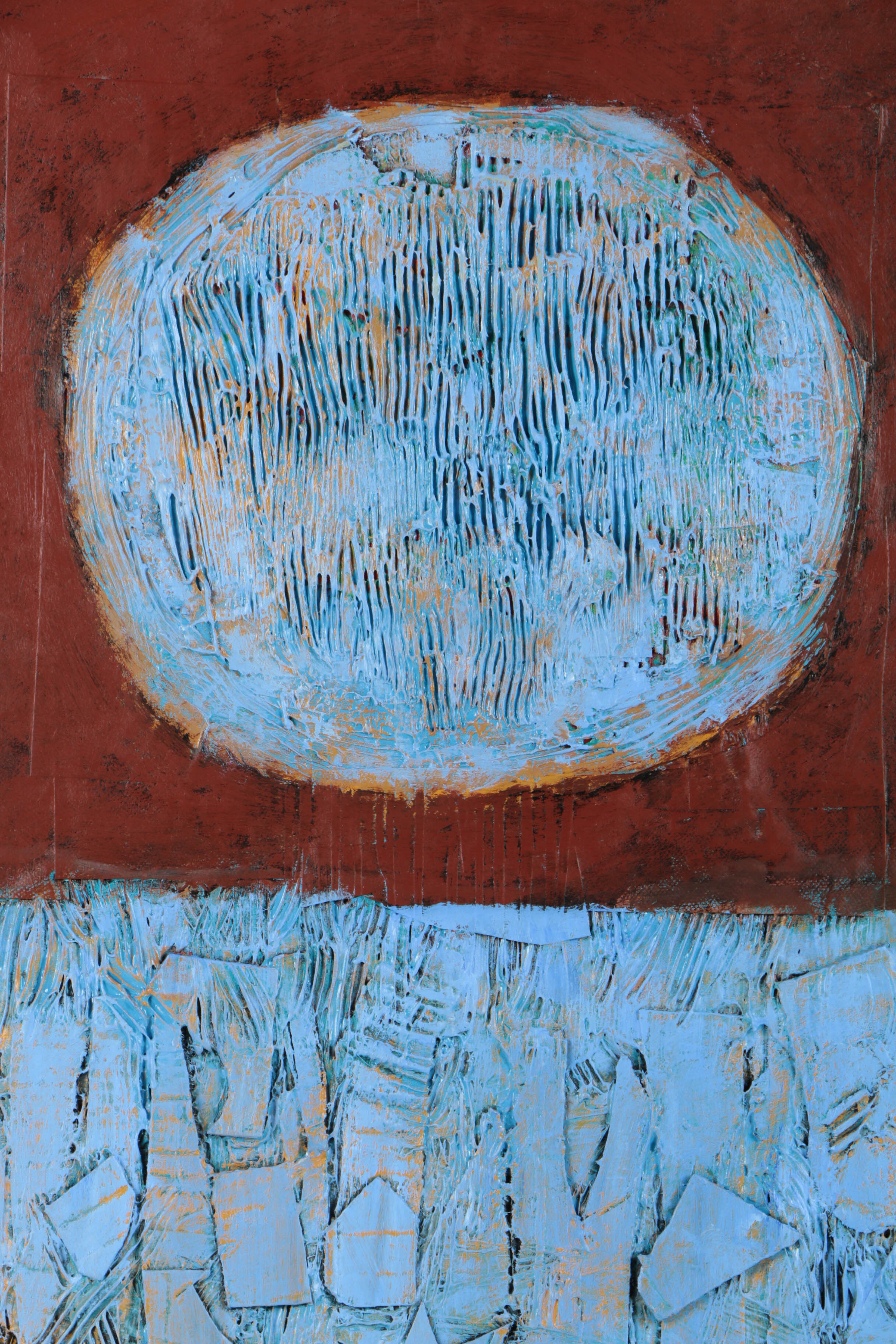 Ronald Ahlström Mixed Media Collage on Board "Untitled"