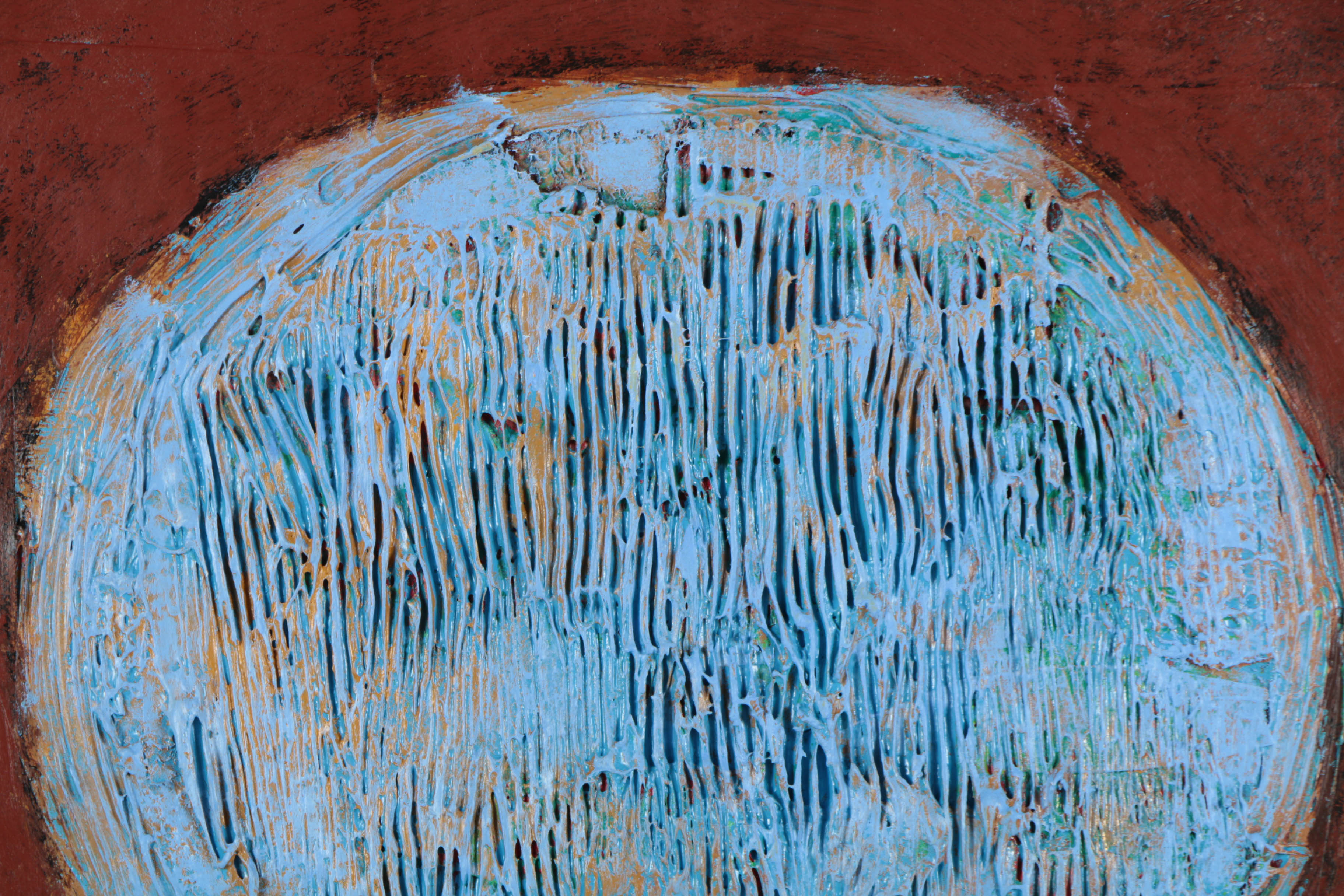 Ronald Ahlström Mixed Media Collage on Board "Untitled"