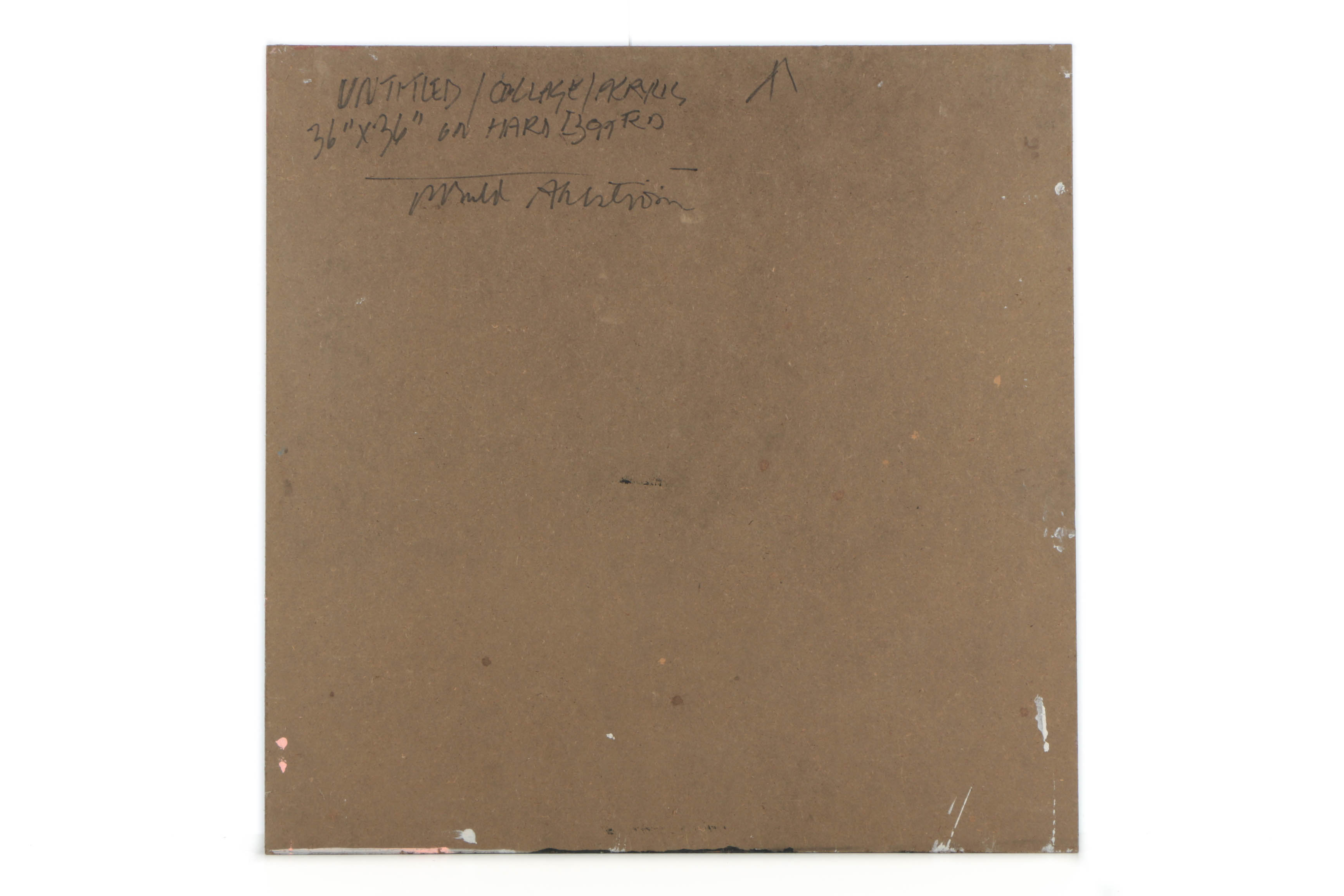 Ronald Ahlström Mixed Media Collage on Board "Untitled"