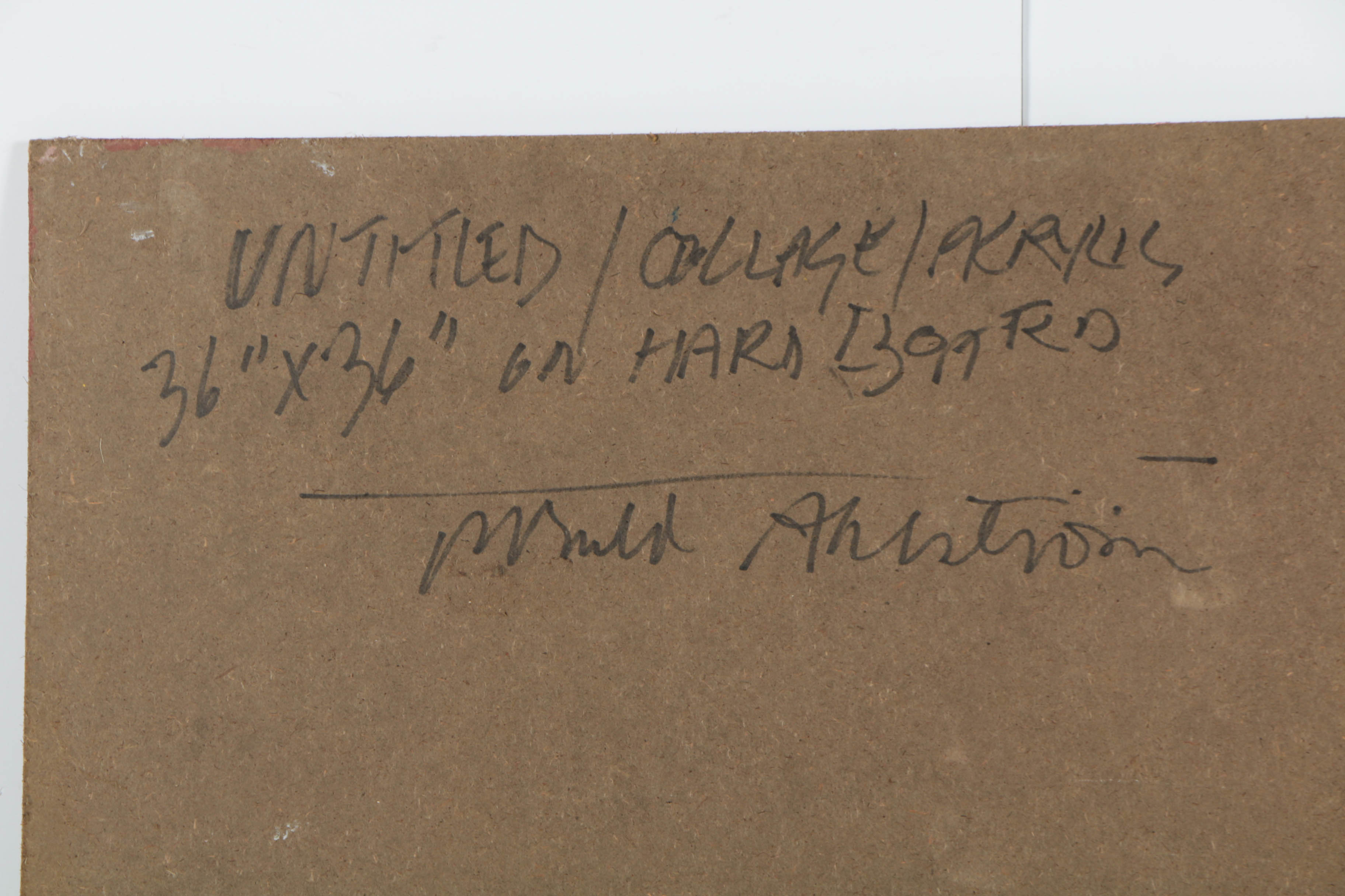 Ronald Ahlström Mixed Media Collage on Board "Untitled"