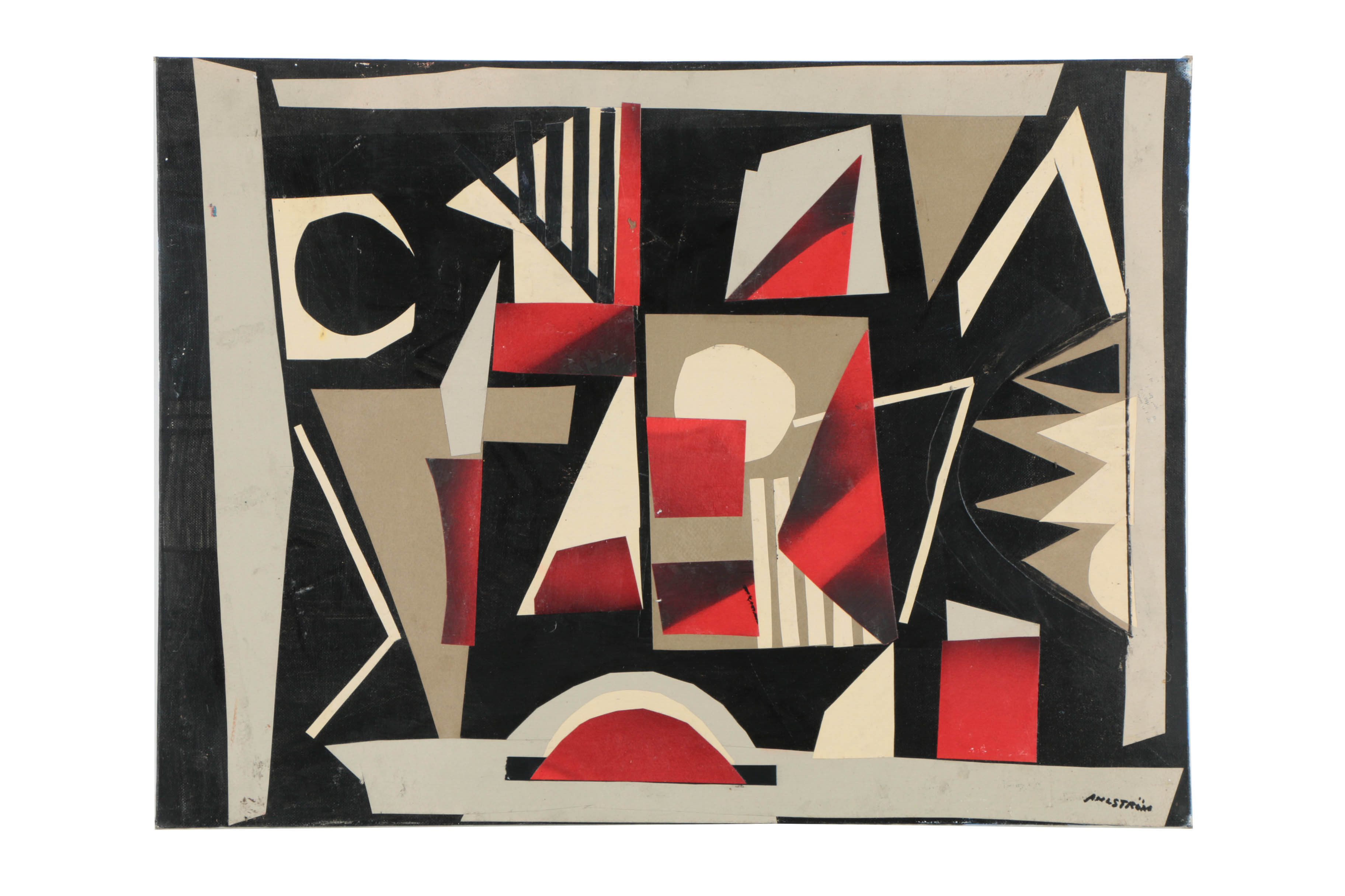 Collection of Ronald Ahlström Mix Media Collage on Board