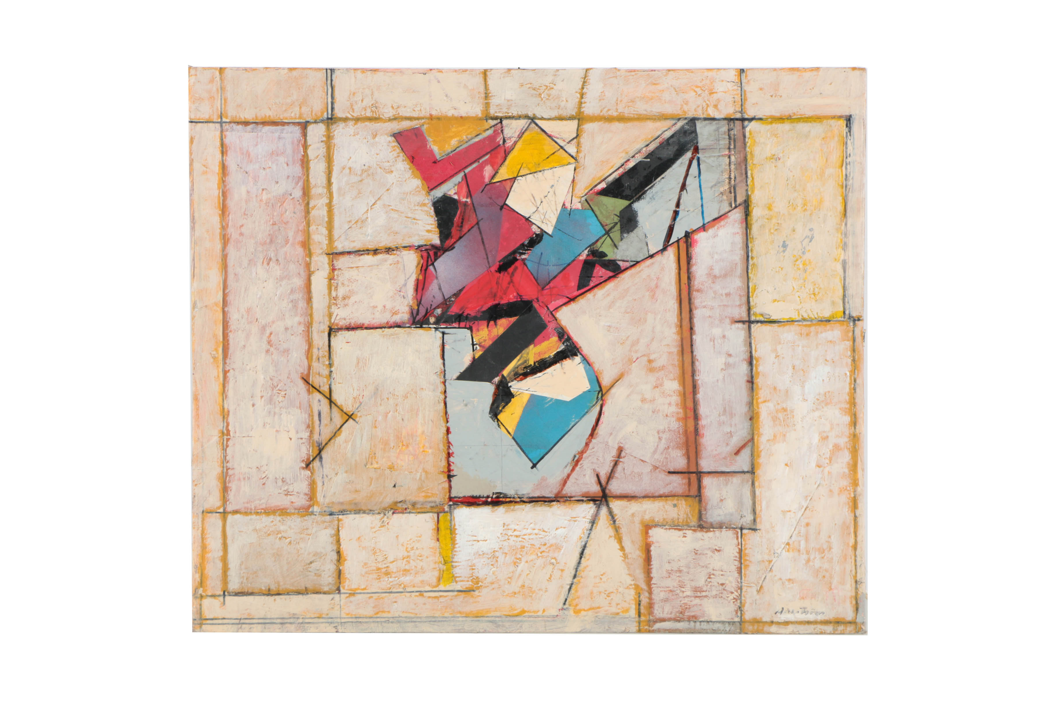 Collection of Ronald Ahlström Mix Media Collage on Board