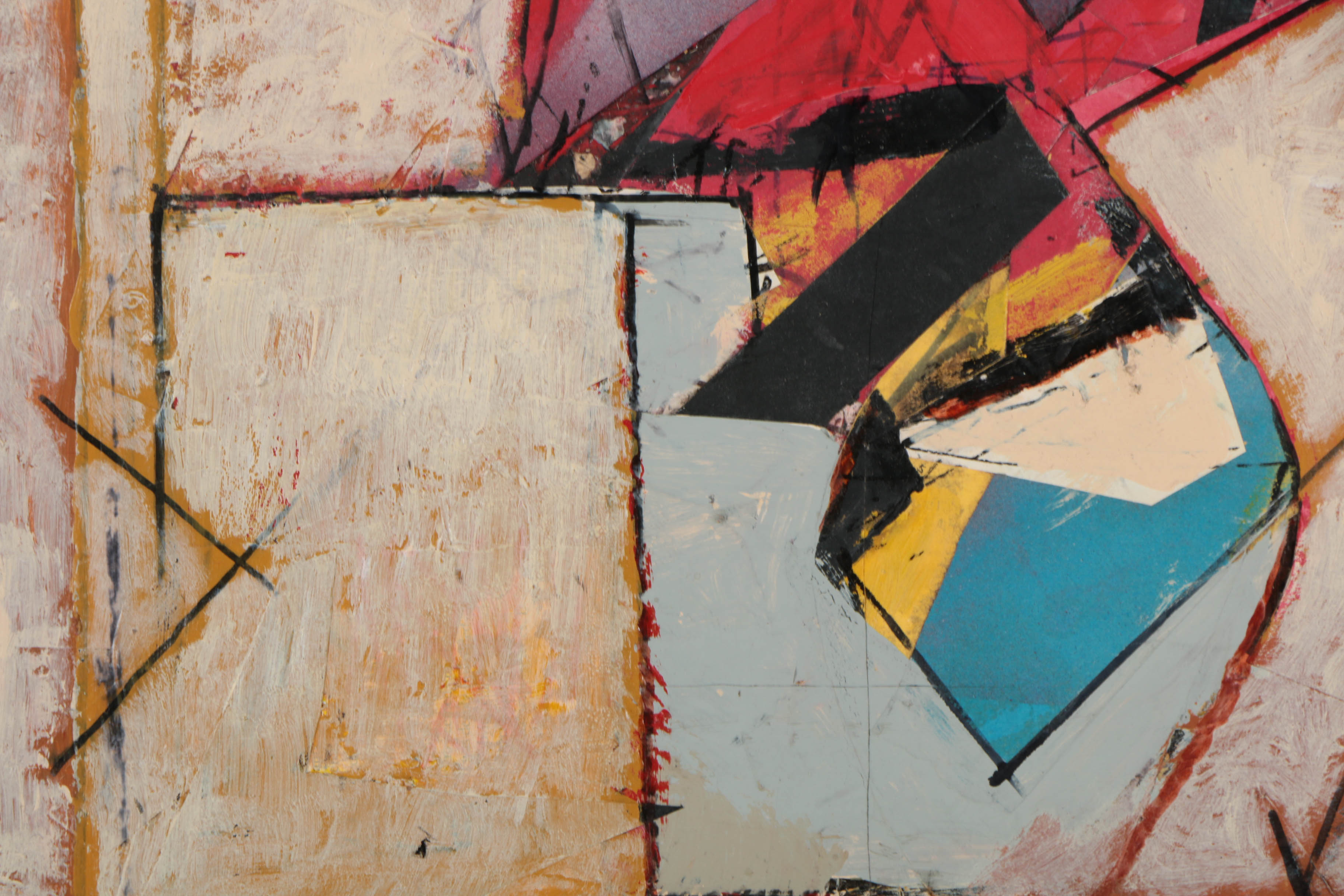 Collection of Ronald Ahlström Mix Media Collage on Board