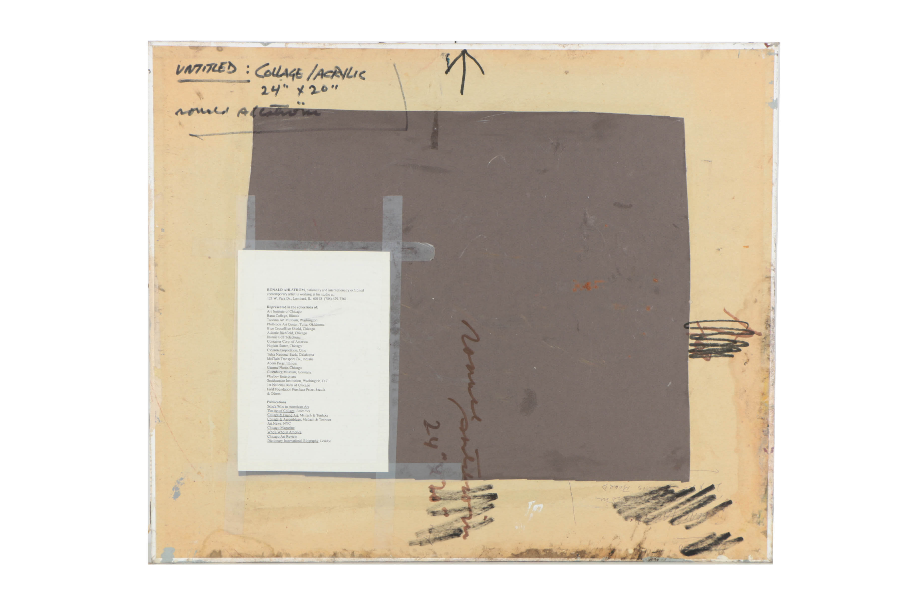 Collection of Ronald Ahlström Mix Media Collage on Board