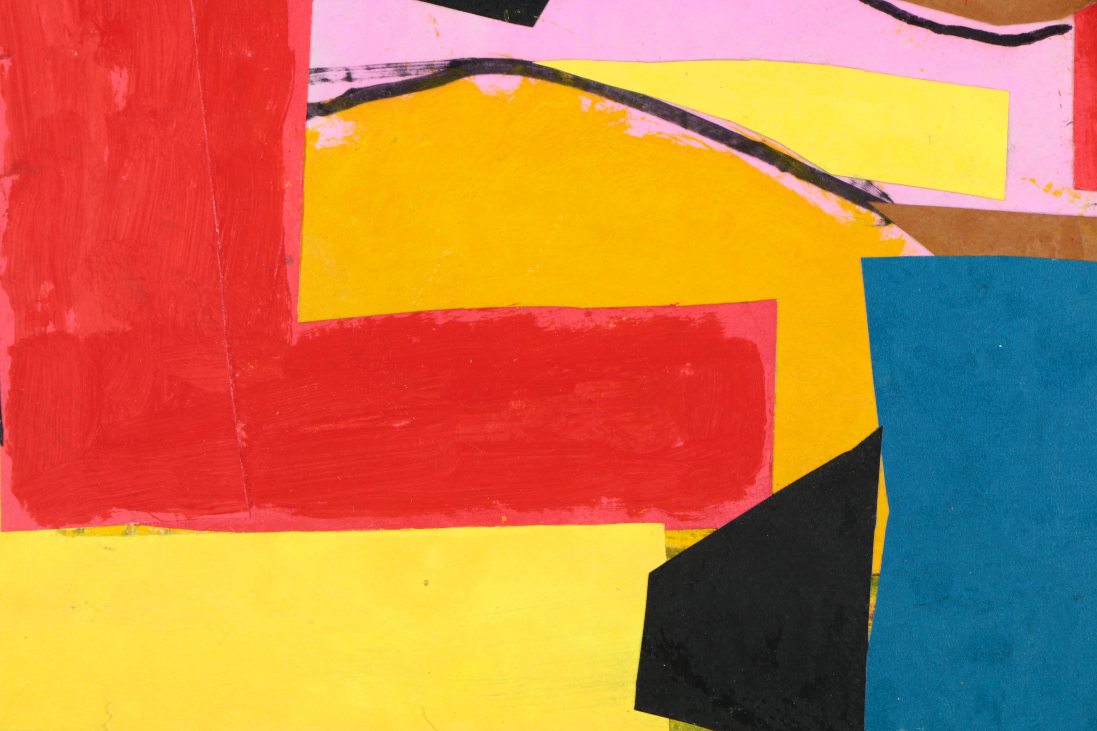 Ronald Ahlström Abstract Mixed Media Collage on Canvas "Untitled"