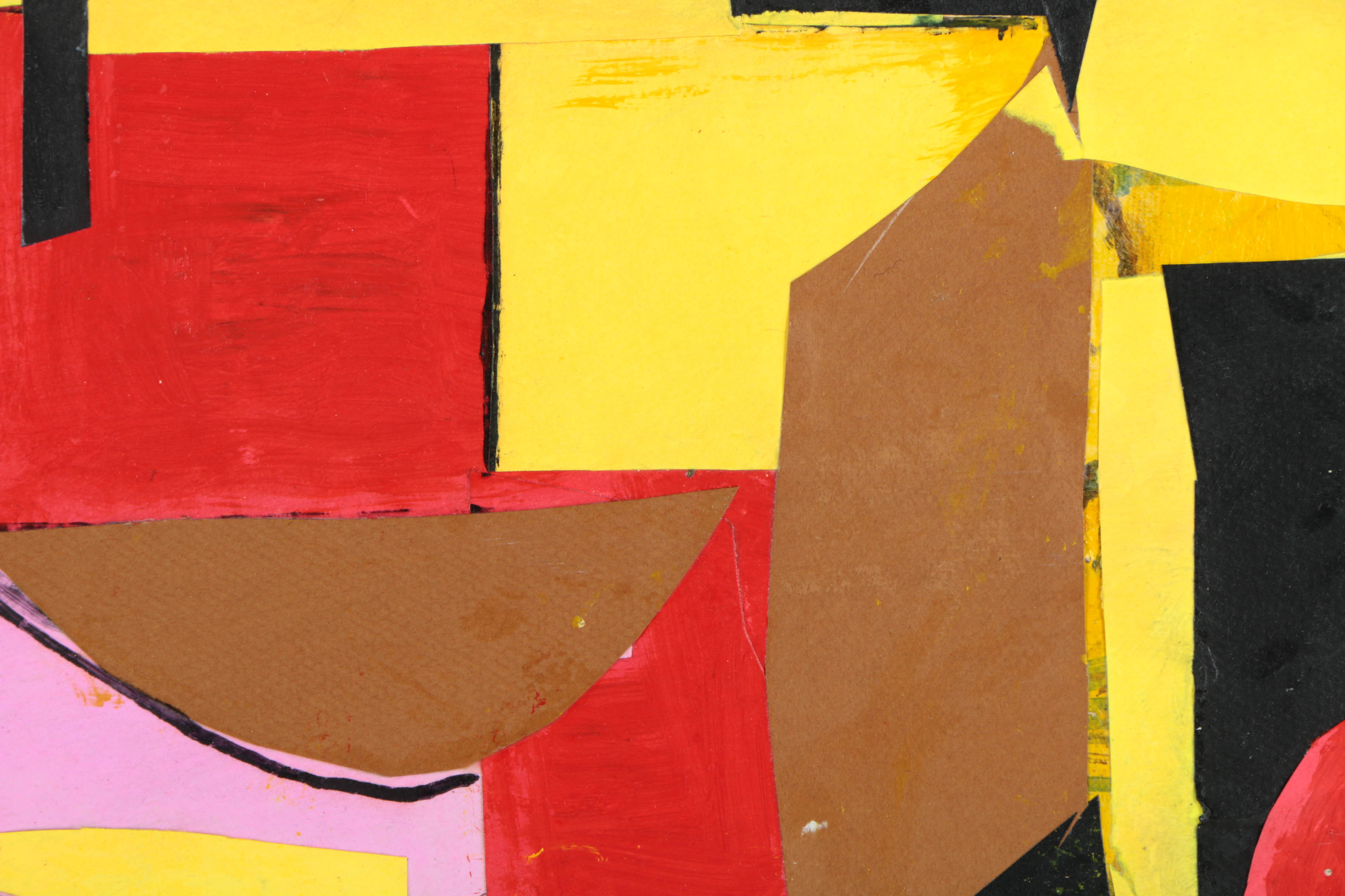 Ronald Ahlström Abstract Mixed Media Collage on Canvas "Untitled"