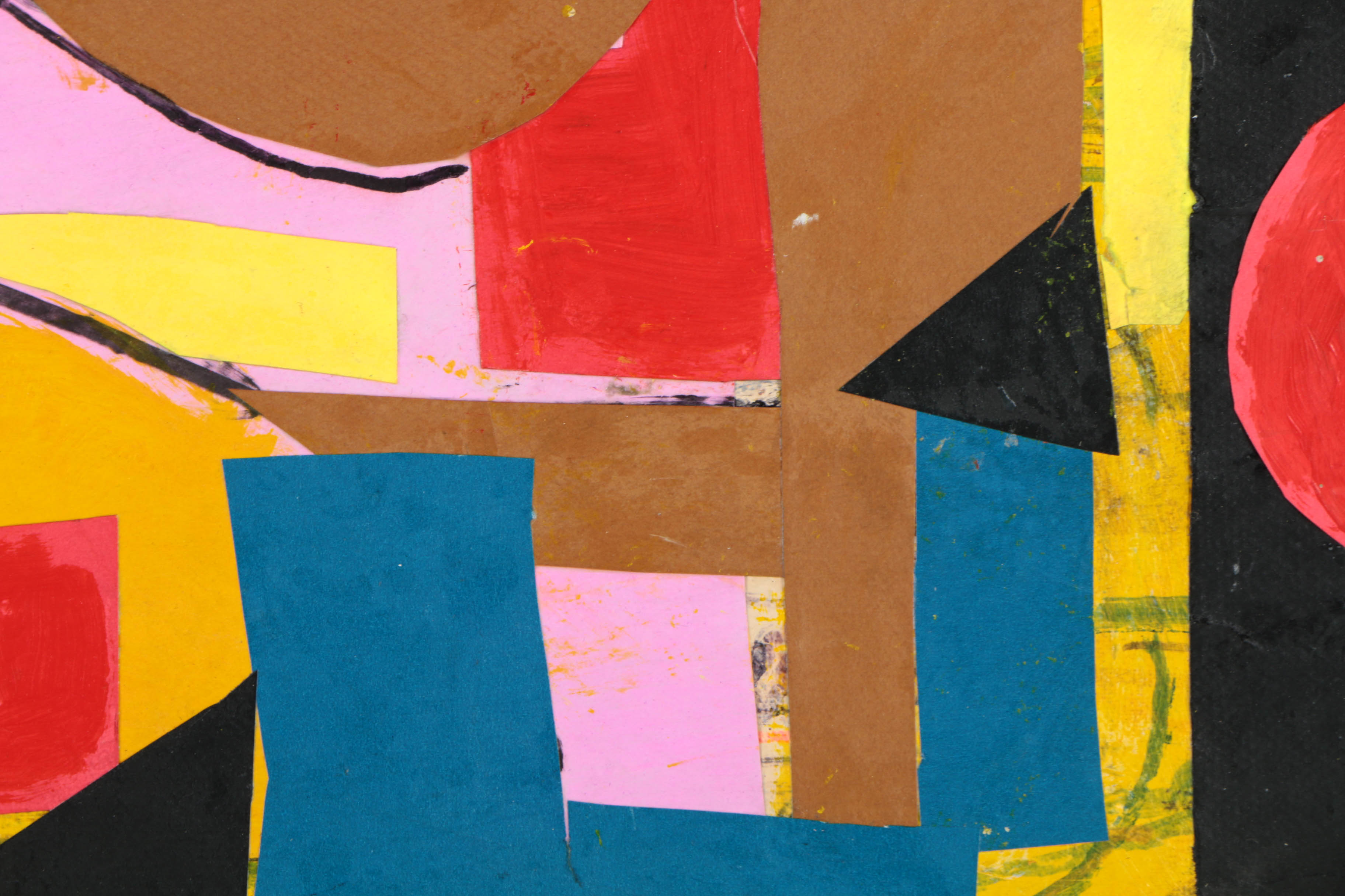 Ronald Ahlström Abstract Mixed Media Collage on Canvas "Untitled"