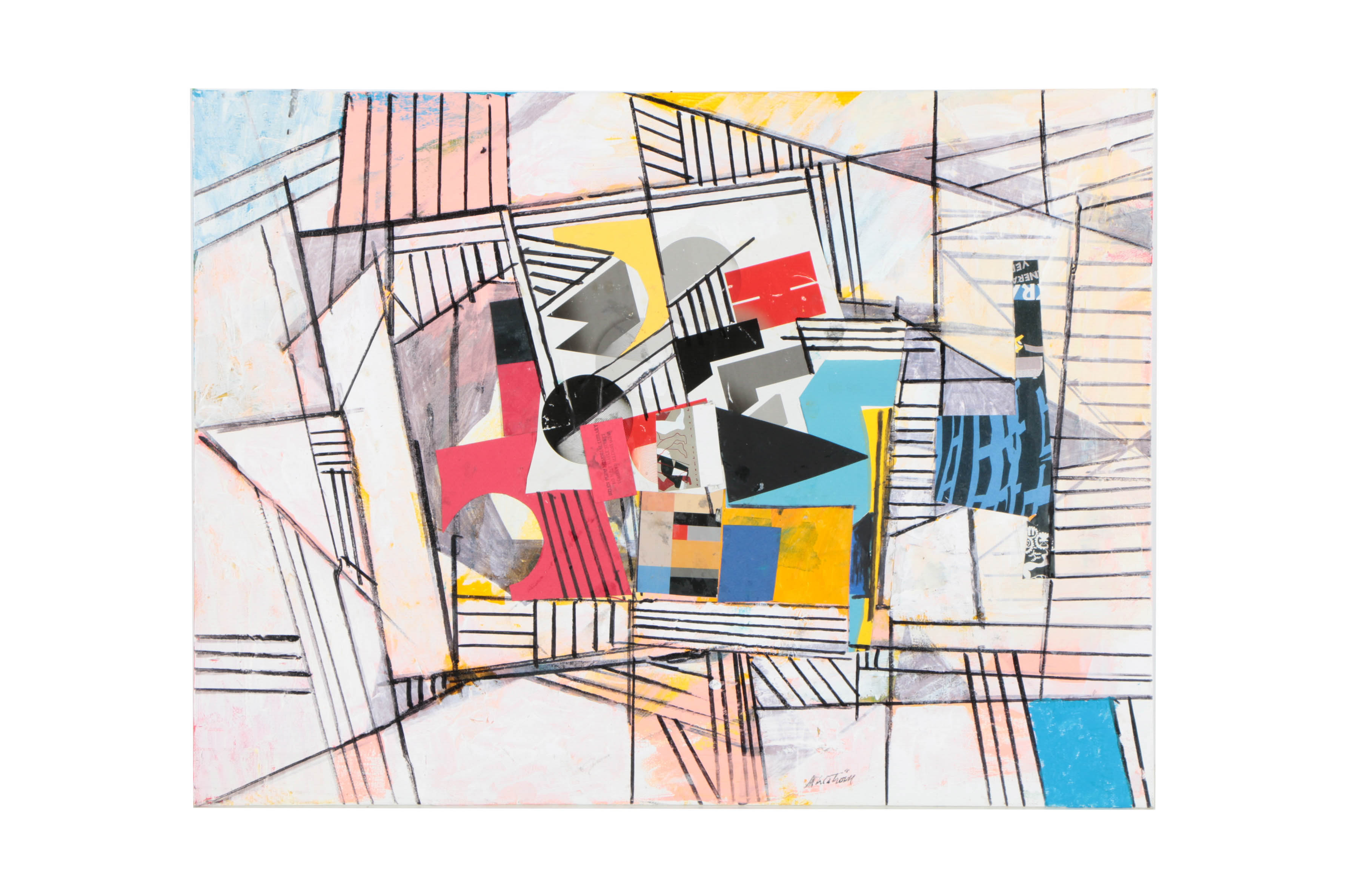 Assortment of Ronald Ahlström Abstract Mixed Media Compositions on Canvas Boards