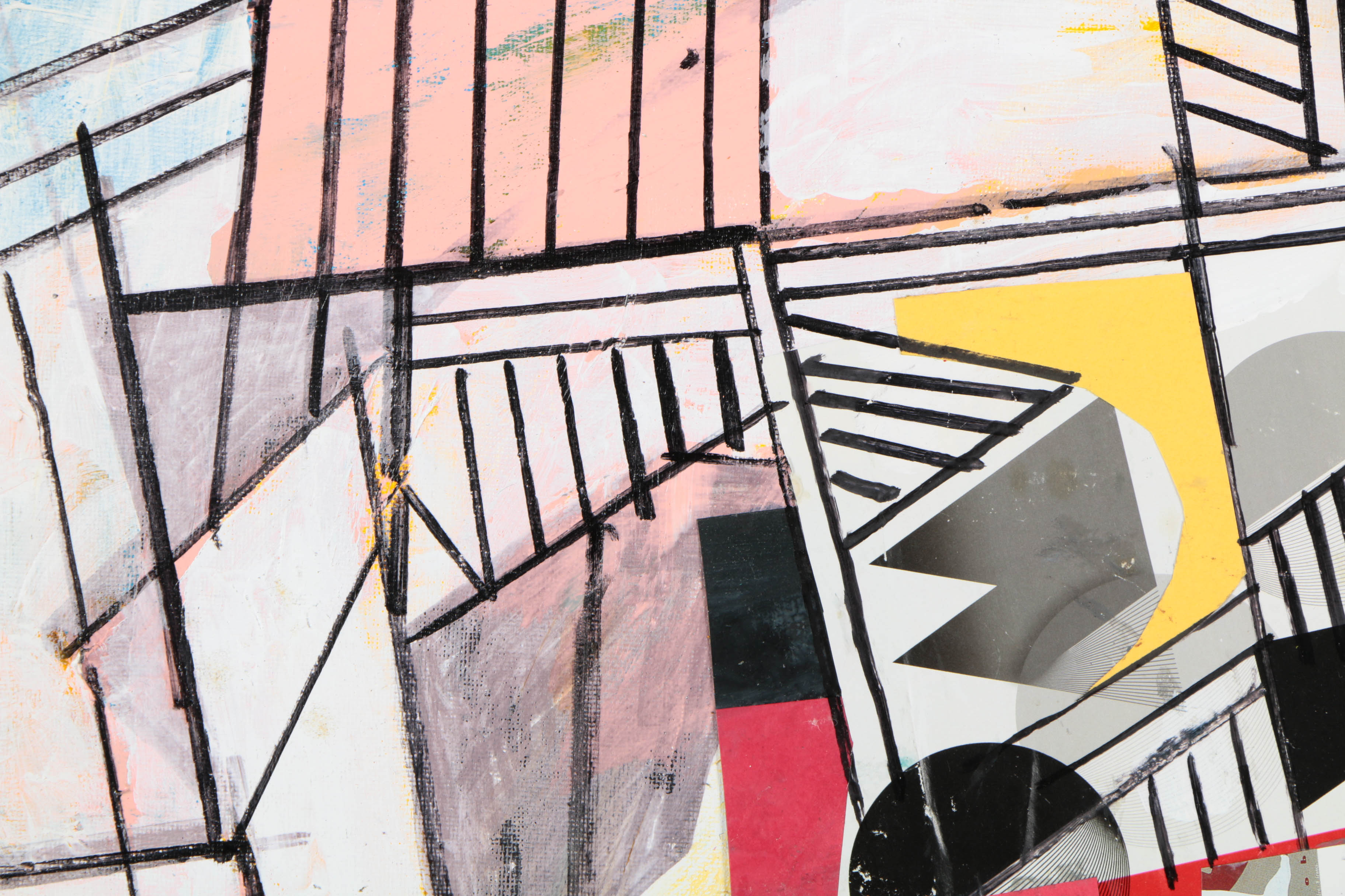 Assortment of Ronald Ahlström Abstract Mixed Media Compositions on Canvas Boards