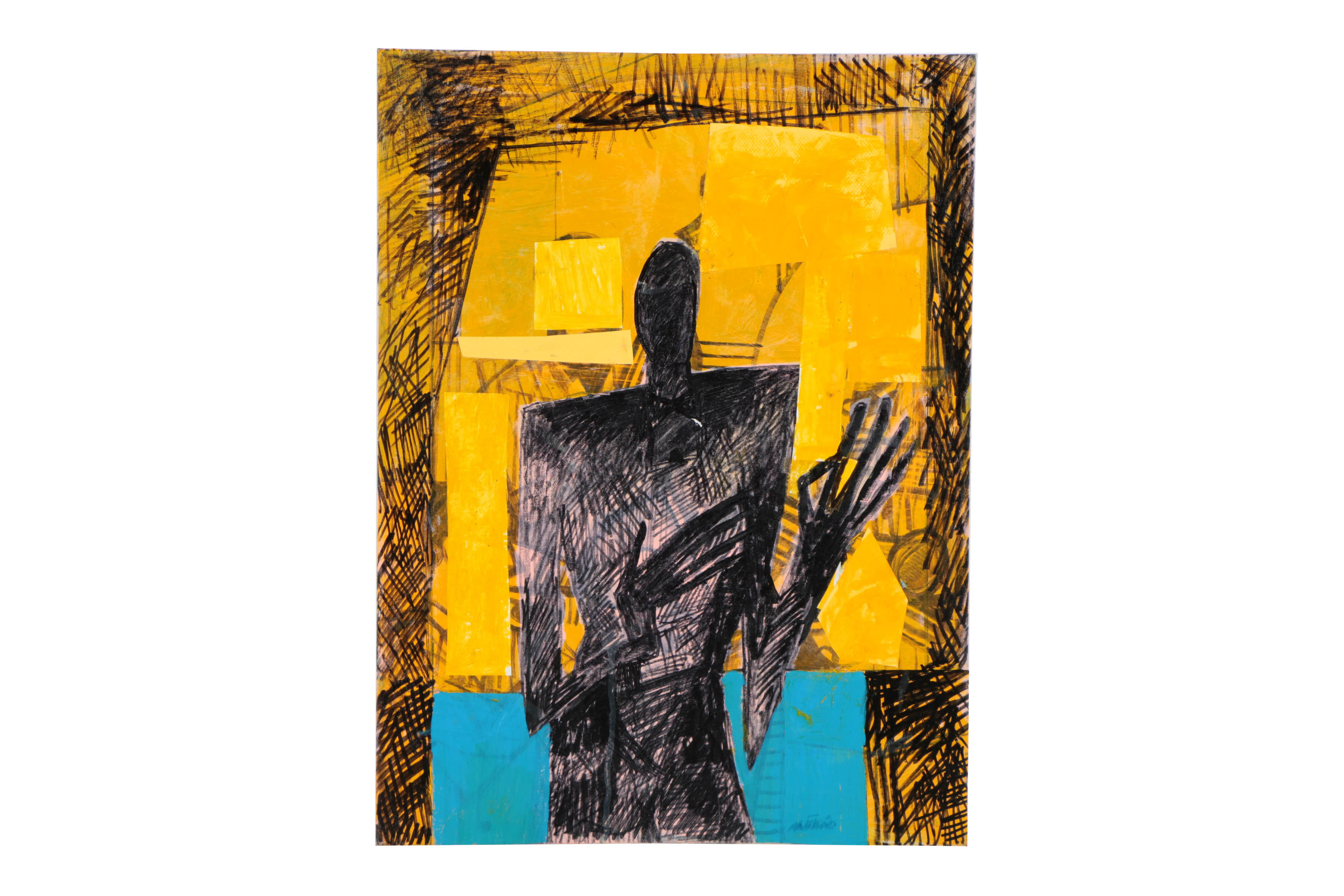 Assortment of Ronald Ahlström Abstract Mixed Media Compositions on Canvas Boards