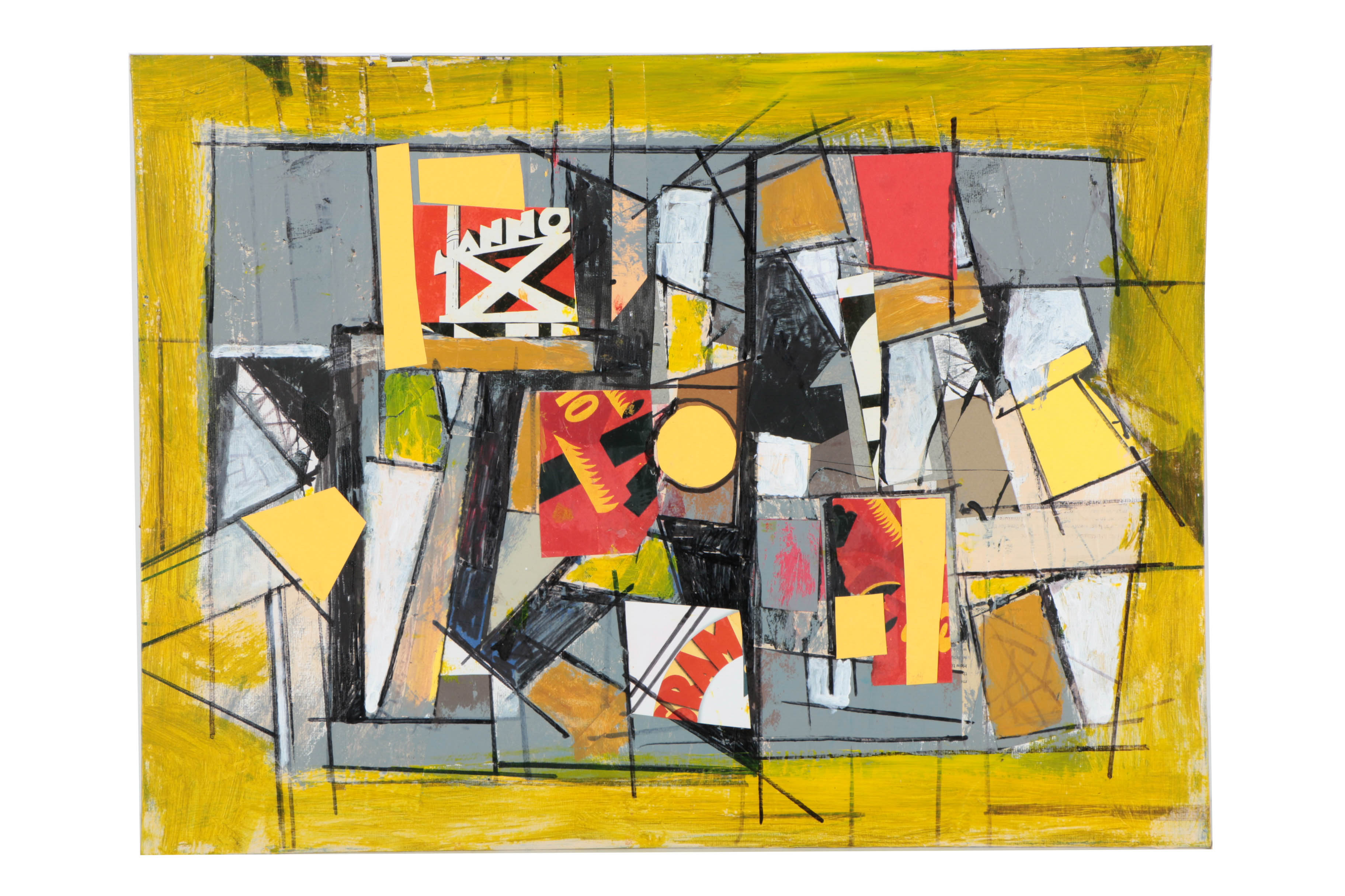 Assortment of Ronald Ahlström Abstract Mixed Media Compositions on Boards