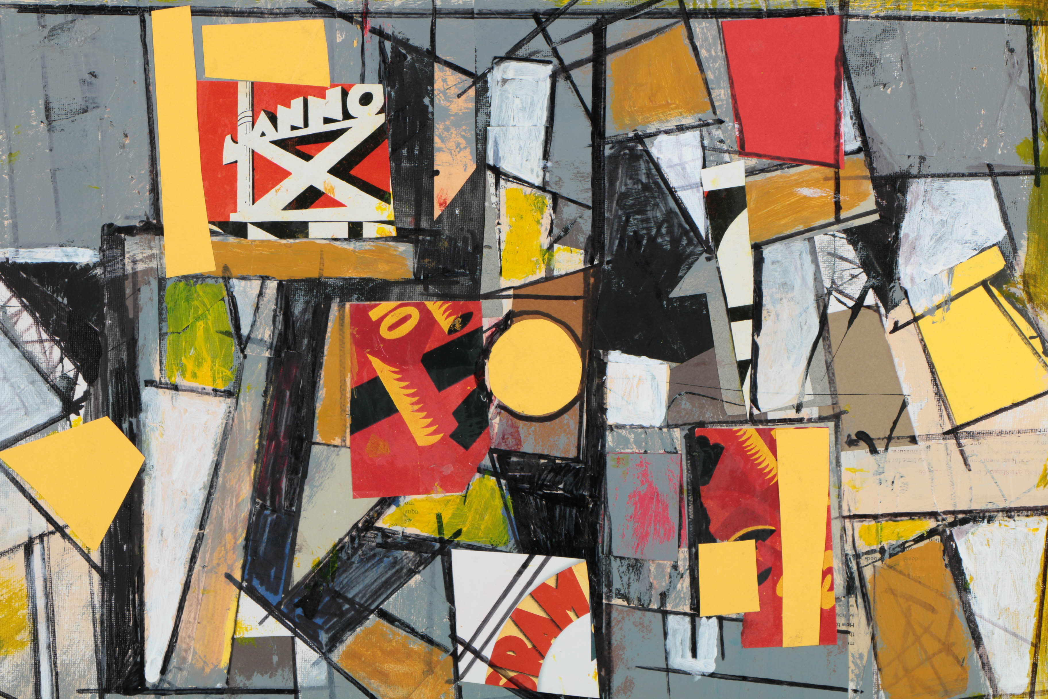 Assortment of Ronald Ahlström Abstract Mixed Media Compositions on Boards