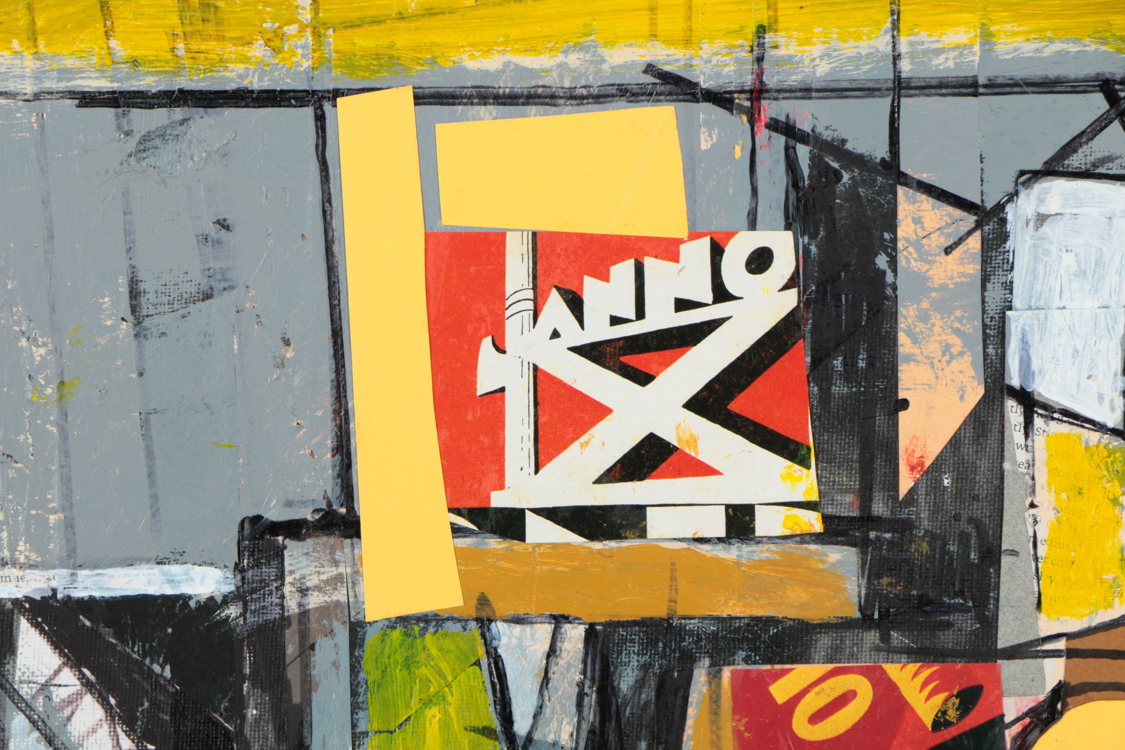 Assortment of Ronald Ahlström Abstract Mixed Media Compositions on Boards