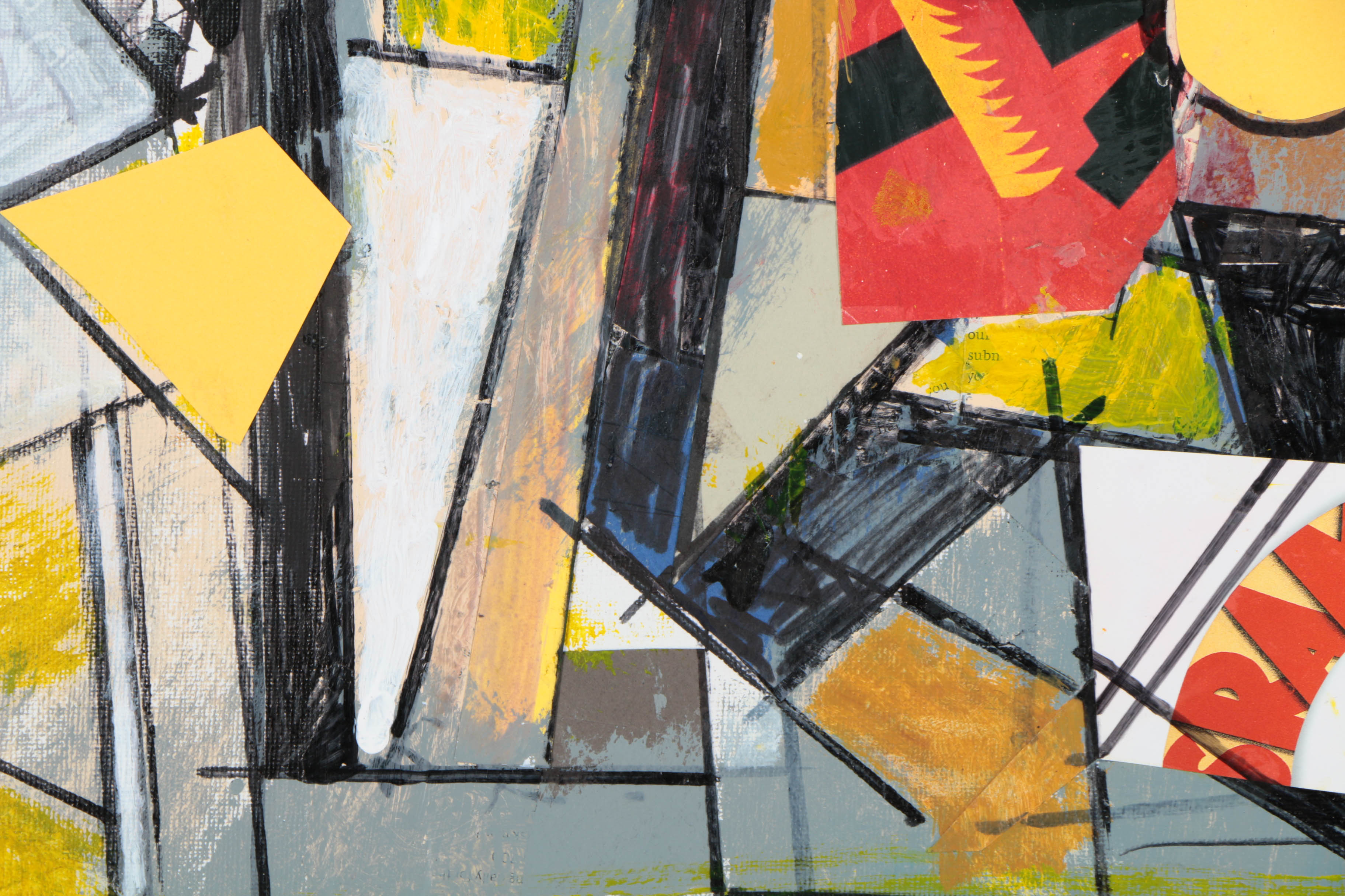 Assortment of Ronald Ahlström Abstract Mixed Media Compositions on Boards