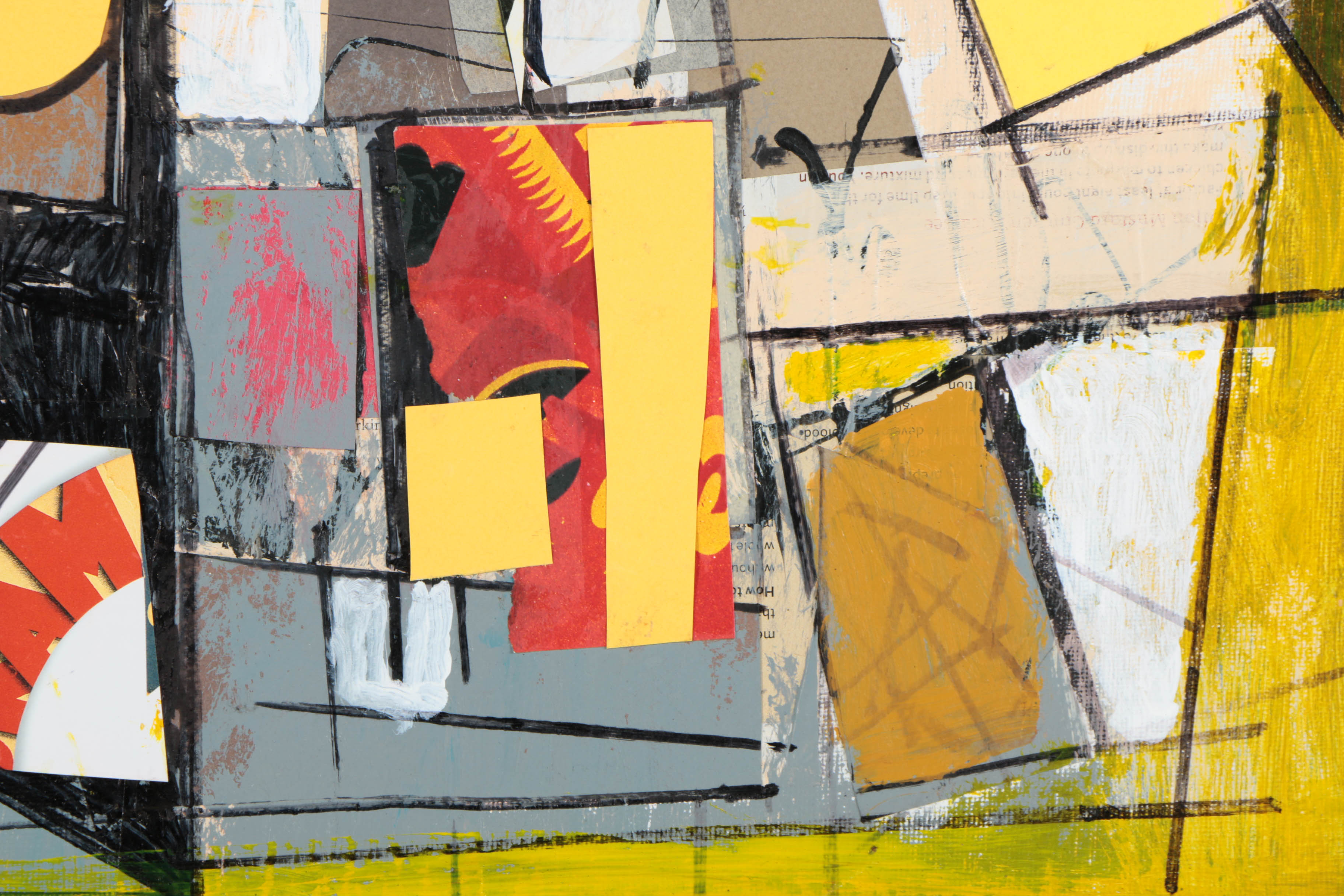 Assortment of Ronald Ahlström Abstract Mixed Media Compositions on Boards