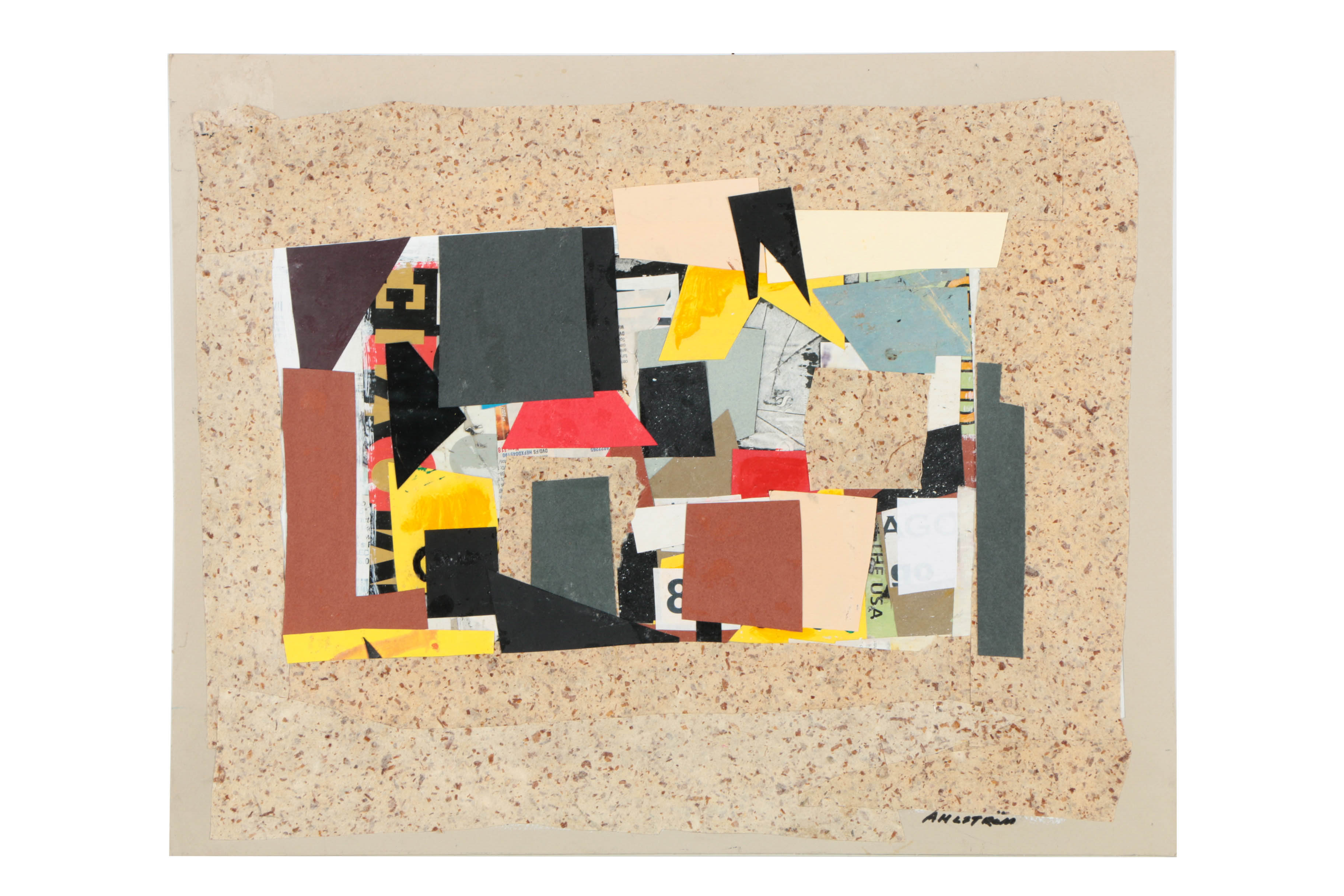 Assortment of Ronald Ahlström Abstract Mixed Media Compositions on Boards