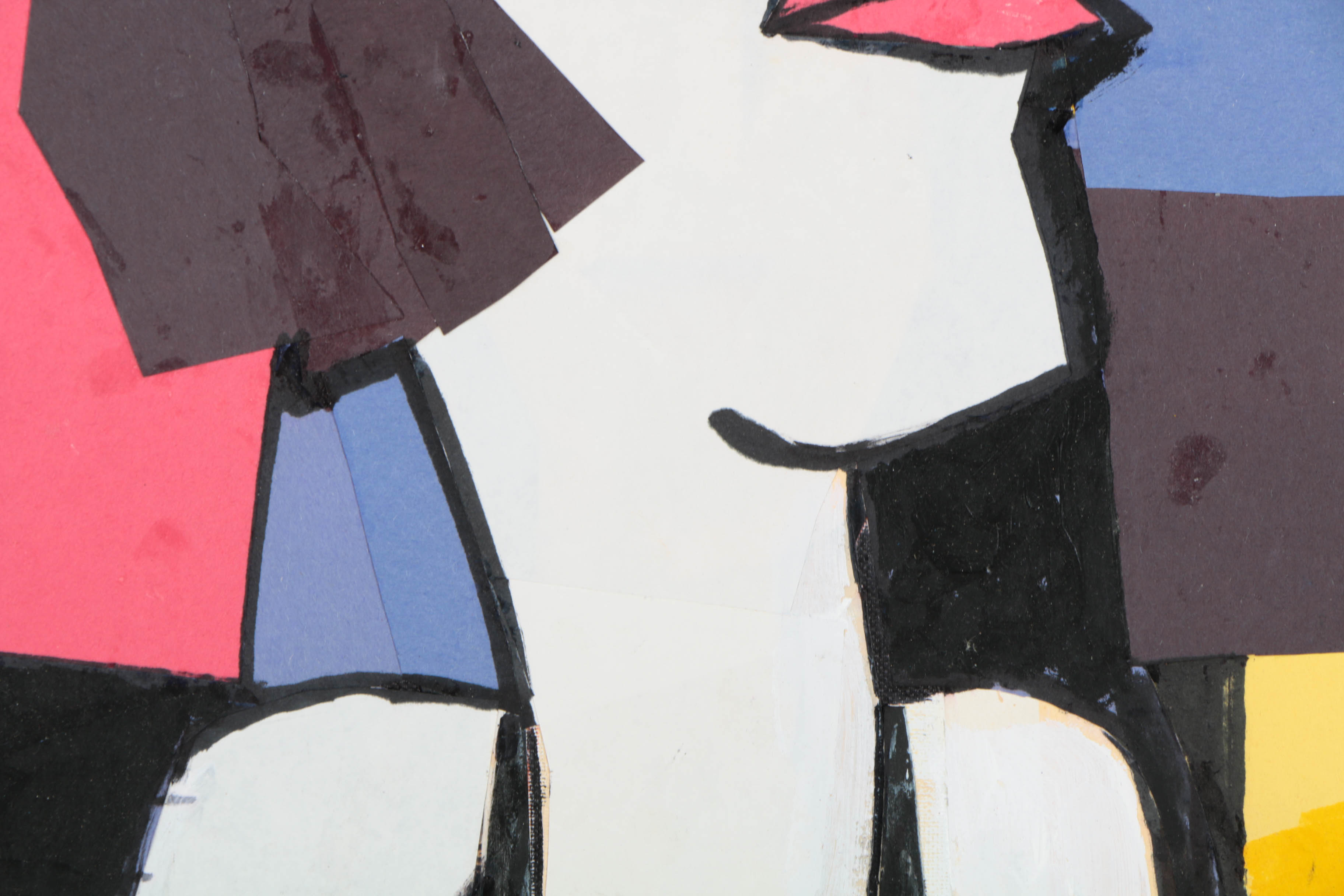 Assortment of Ronald Ahlström Abstract Mixed Media Compositions on Boards