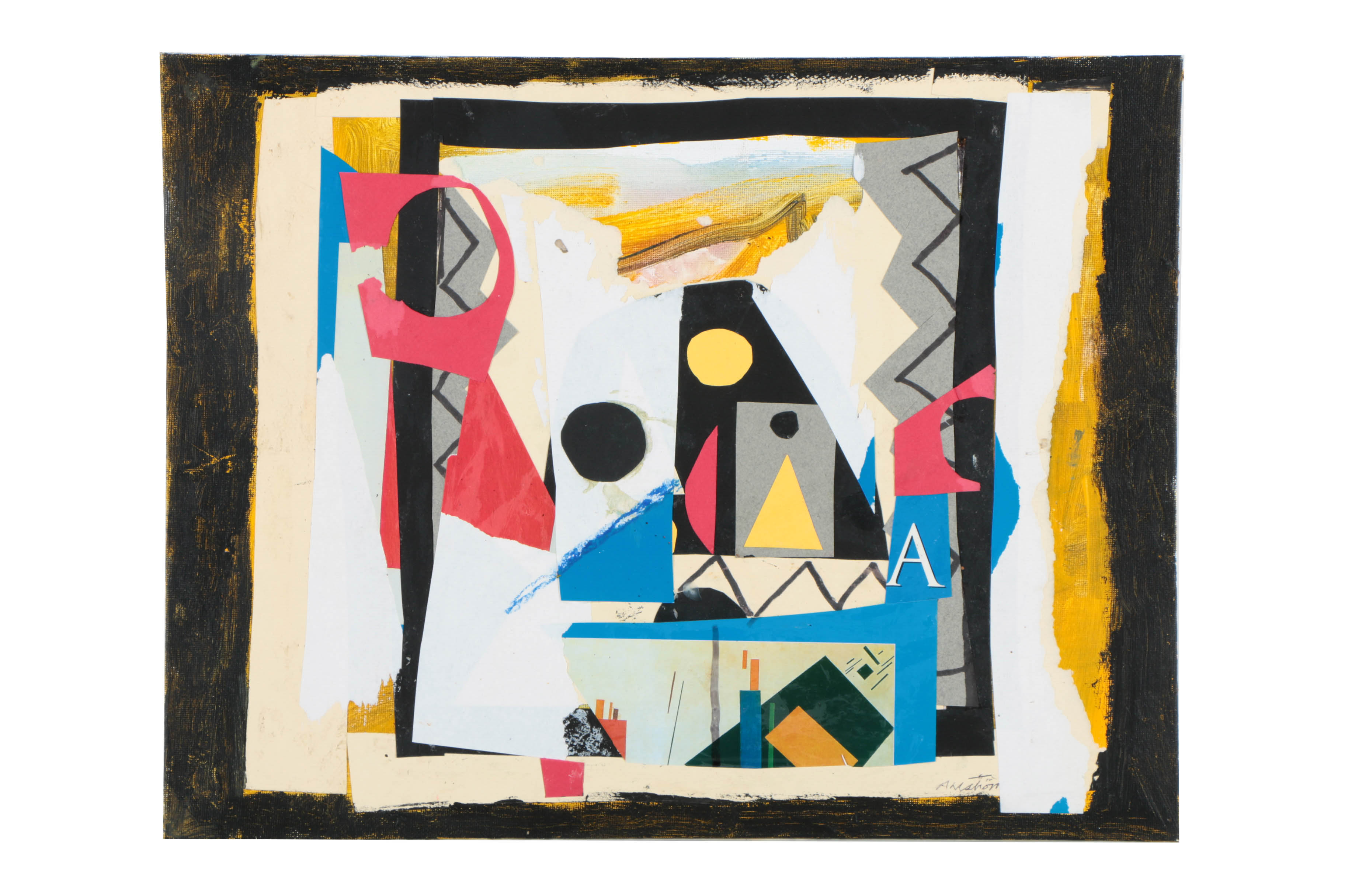 Assortment of Ronald Ahlström Abstract Mixed Media Compositions on Canvas Boards