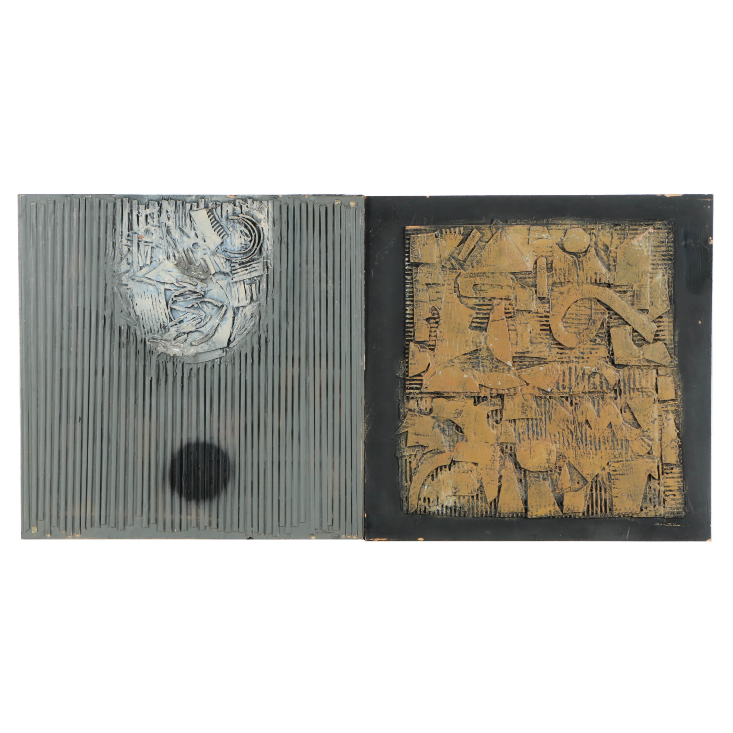 Pair of Ronald Ahlström Mixed Media on Board