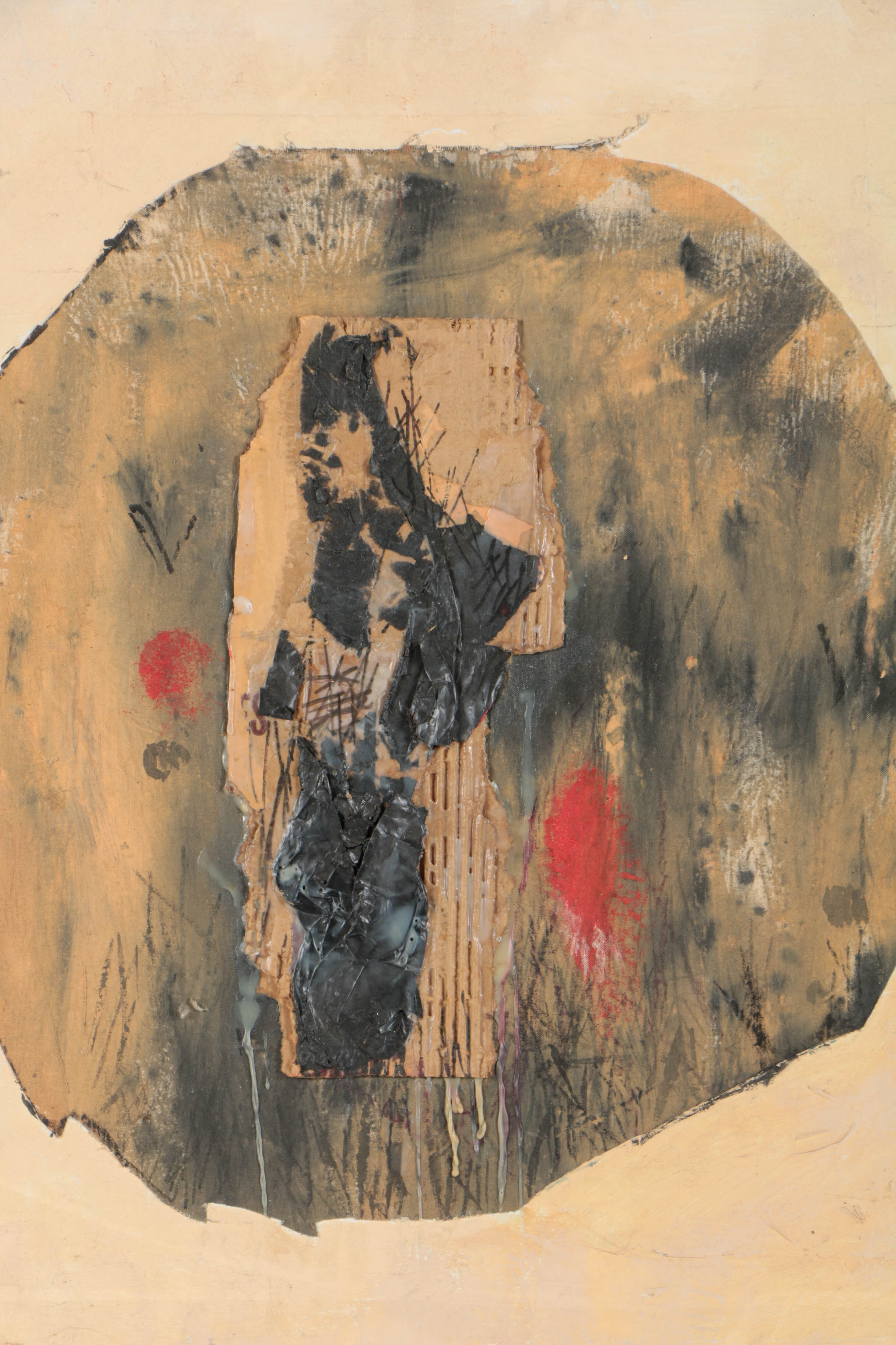 Ronald Ahlström Abstract Mixed Media Collage on Canvas