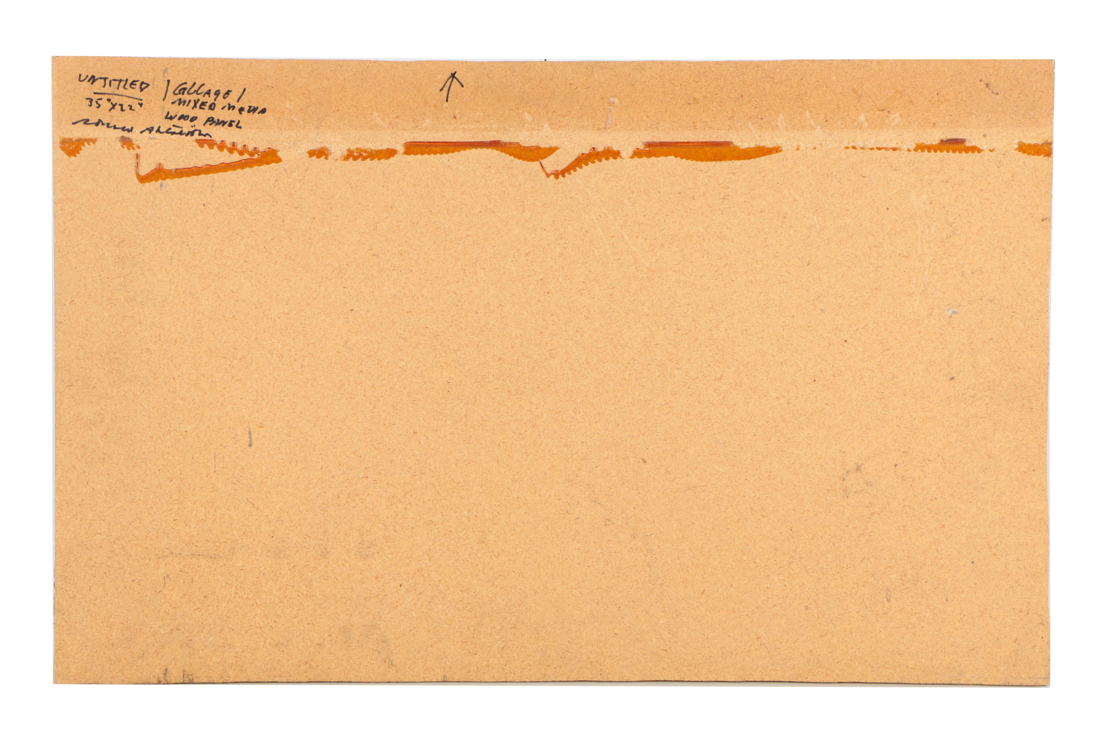 Pair of Ronald Ahlström Mixed Media Collage on Wood Abstract Compositions