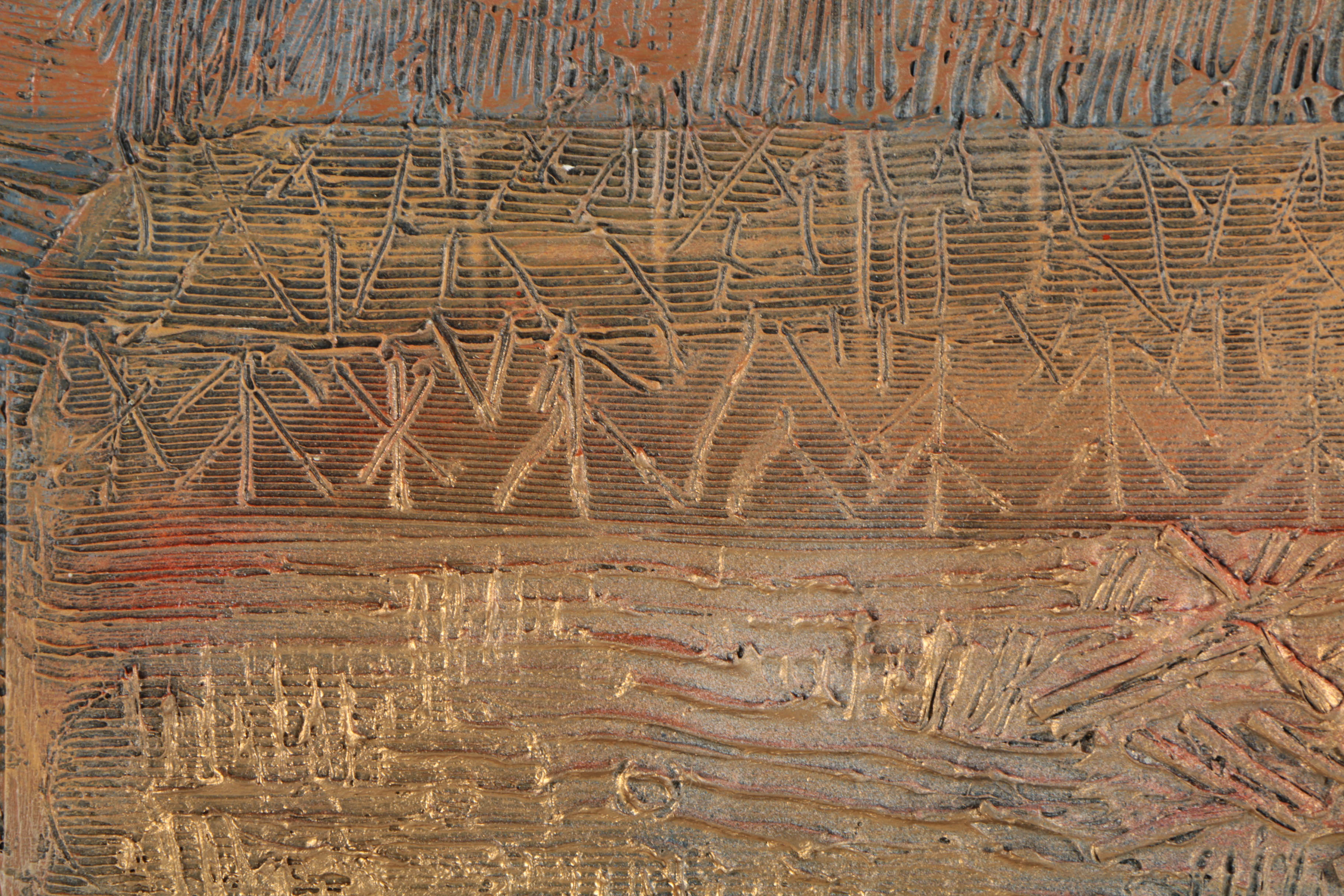 Ronald Ahlström Abstract Mixed Media Collage on Board