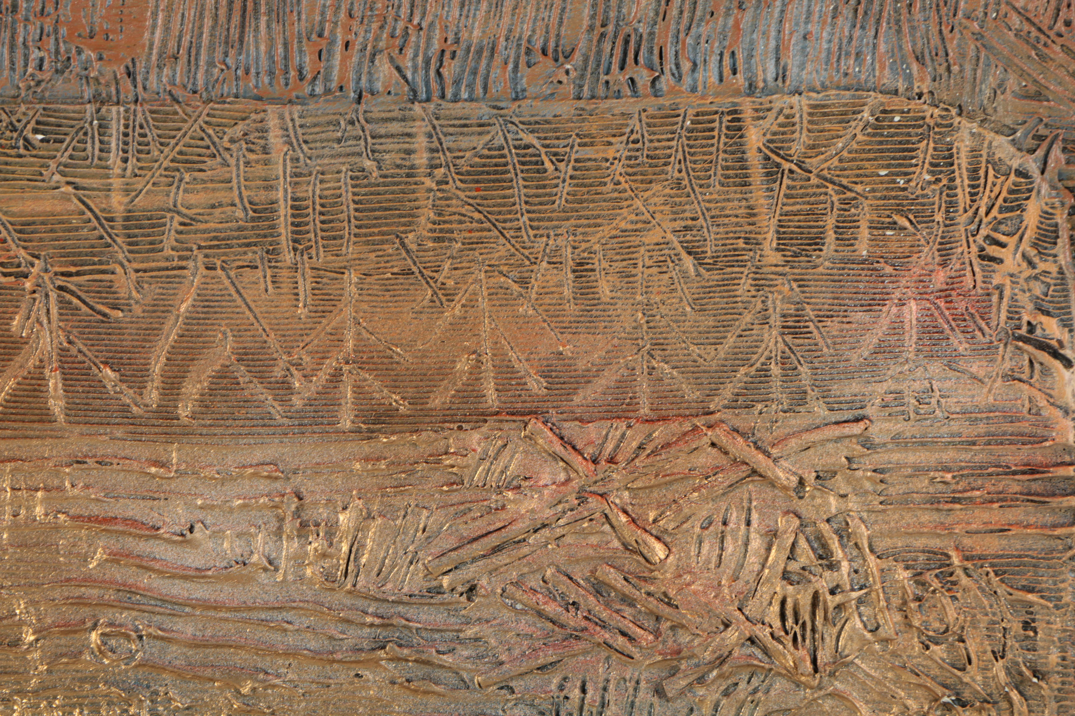 Ronald Ahlström Abstract Mixed Media Collage on Board