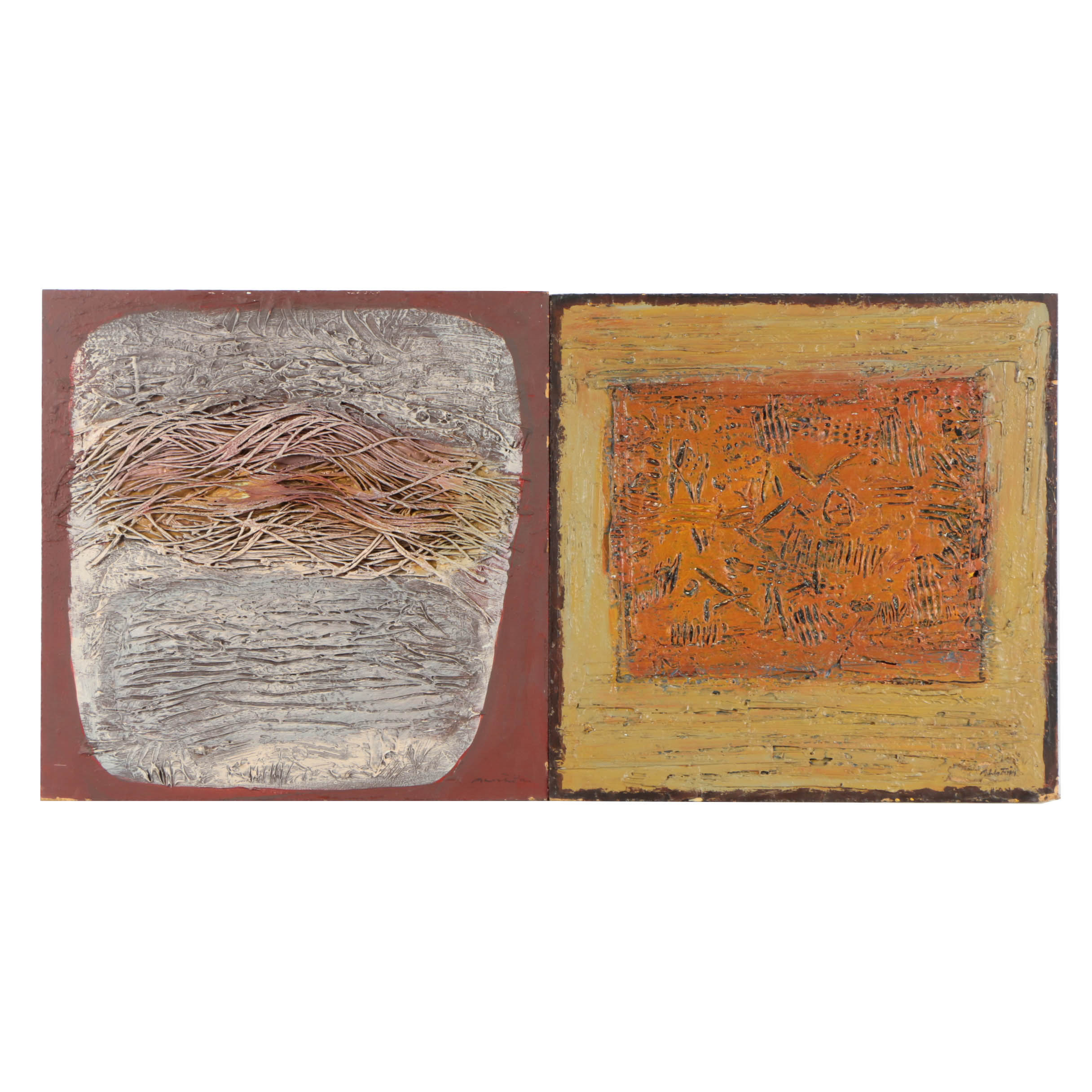 Pair of Ronald Ahlström Mixed Media on Board