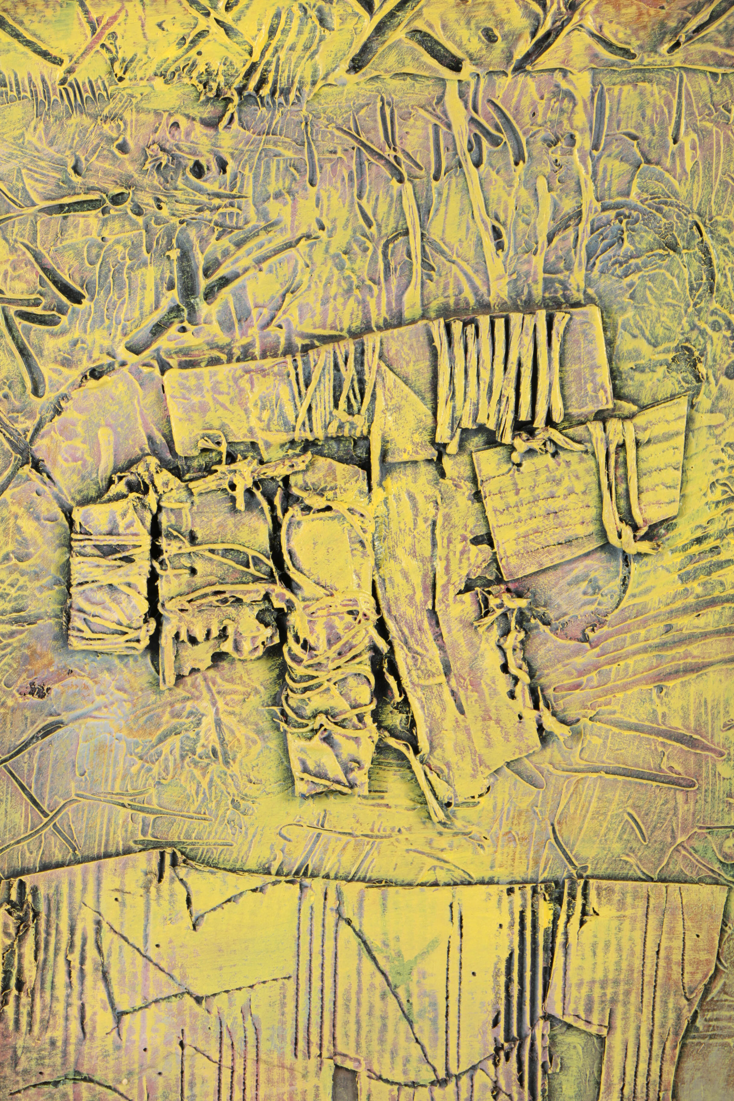 Pair of Ronald Ahlström Mixed Media on Board Abstract Compositions