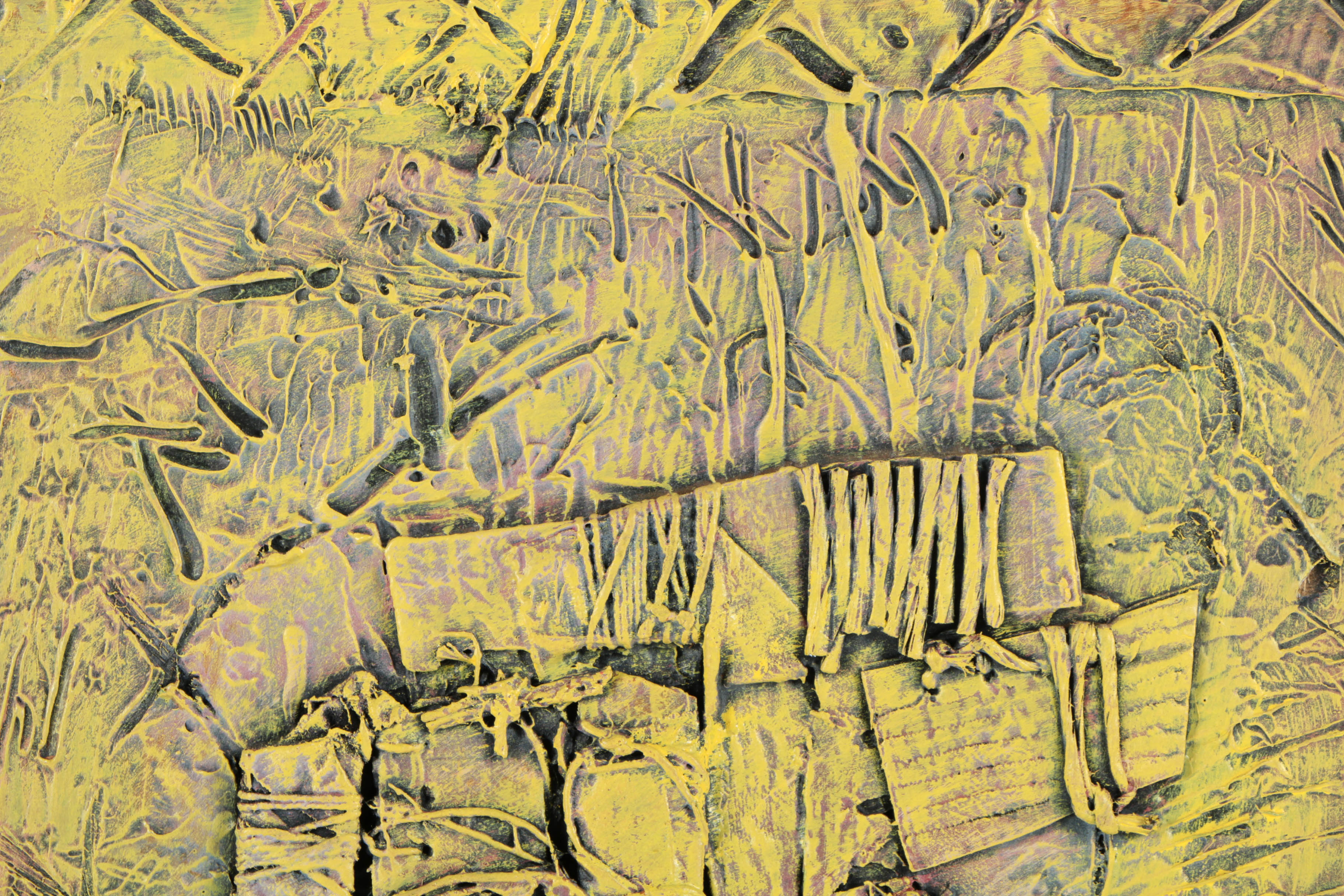 Pair of Ronald Ahlström Mixed Media on Board Abstract Compositions