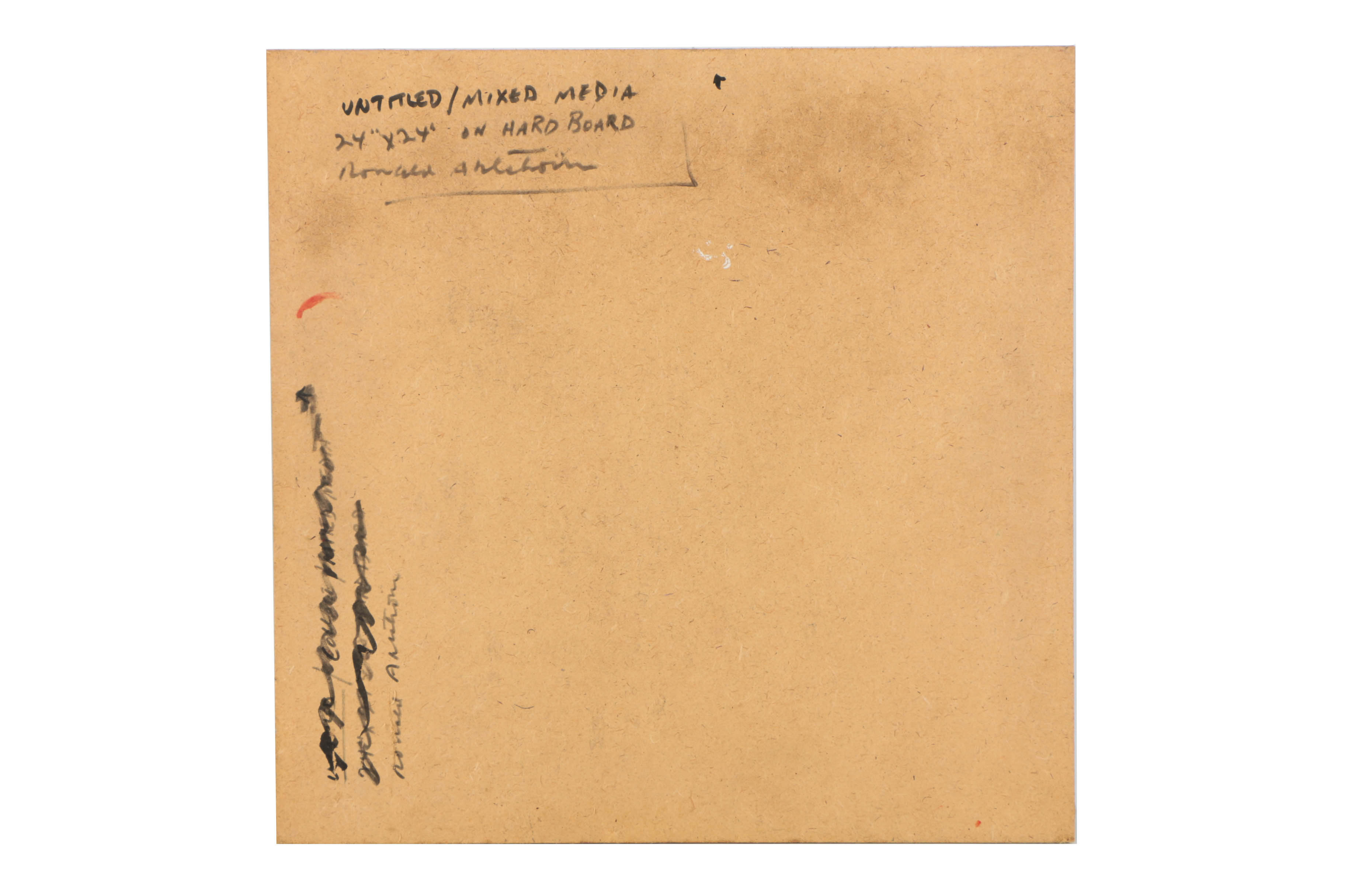 Pair of Ronald Ahlström Mixed Media on Board Abstract Compositions