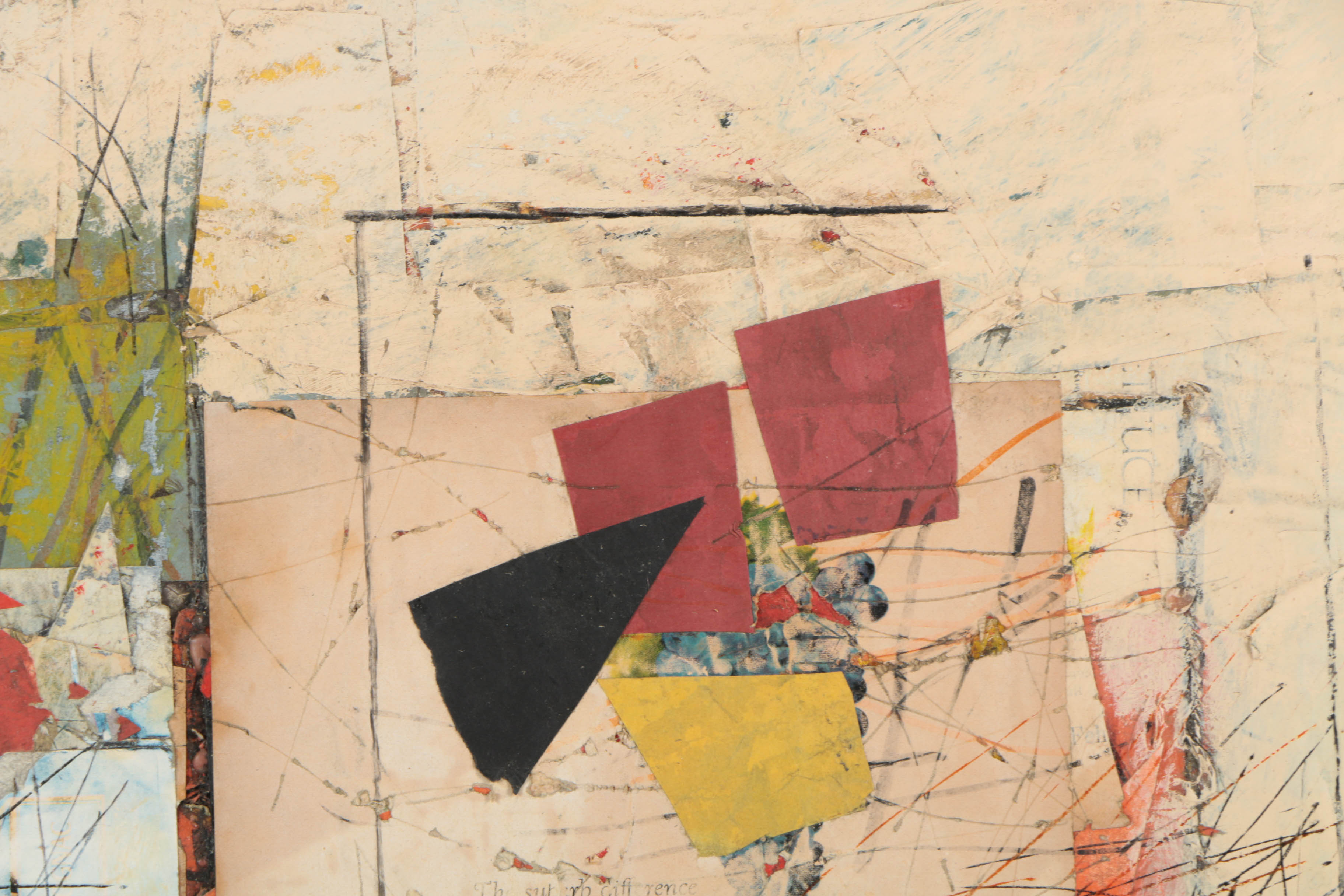 Ronald Ahlström Mixed Media Collage on Board "Untitled"