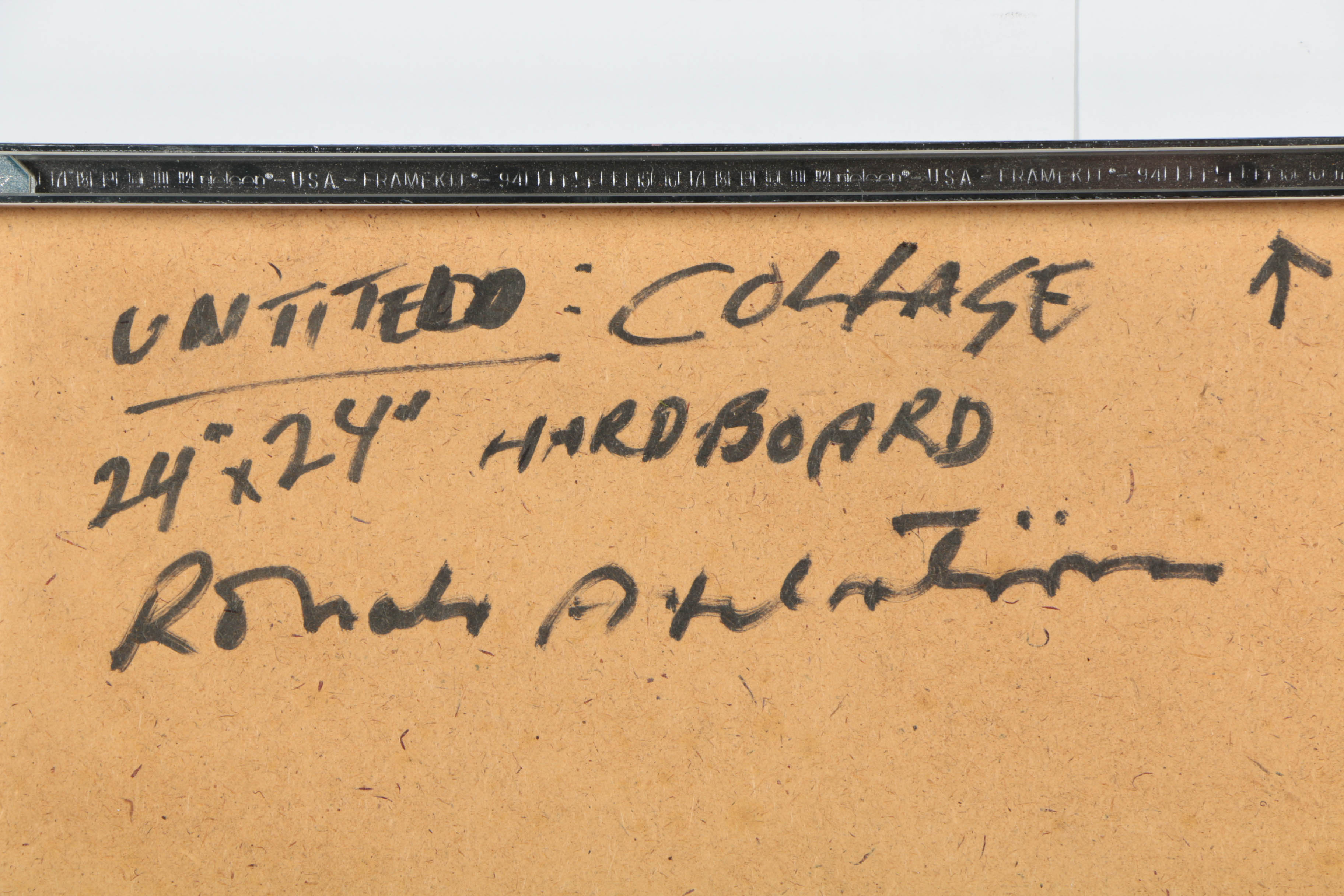 Ronald Ahlström Mixed Media Collage on Board "Untitled"