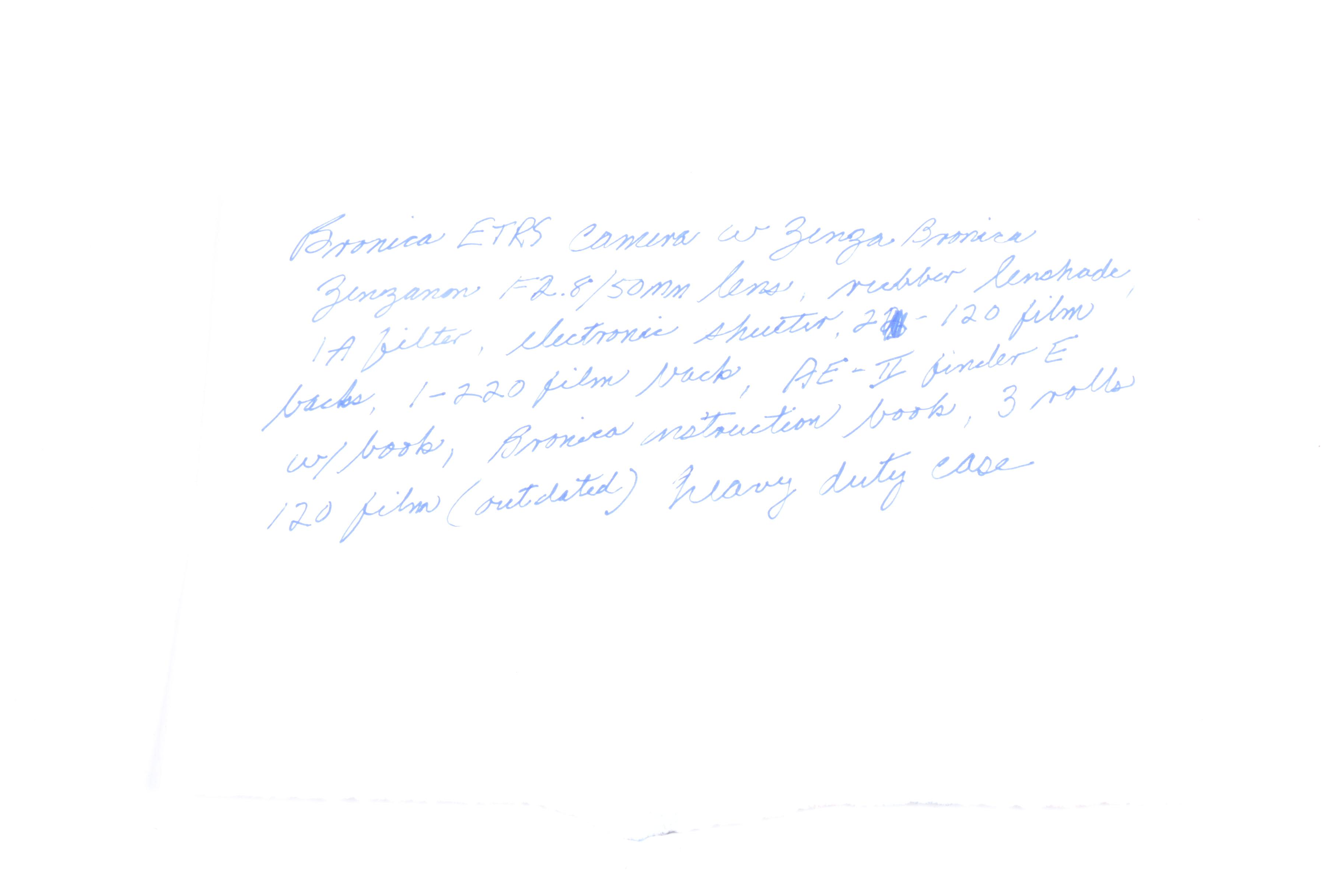 Zenza Bronica ETRS AE-II Finder E Camera